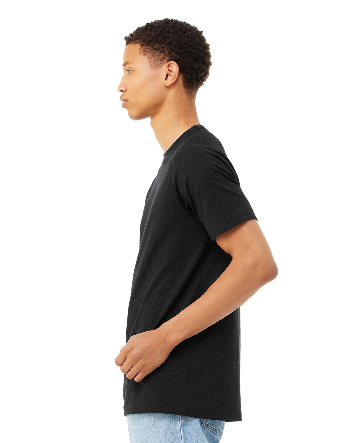 Bella + Canvas 3201 Men's Heather CVC Raglan T-Shirt - Soft Comfortable Crew Neck Short Sleeve Tee for Casual Wear, Gym & Everyday Use