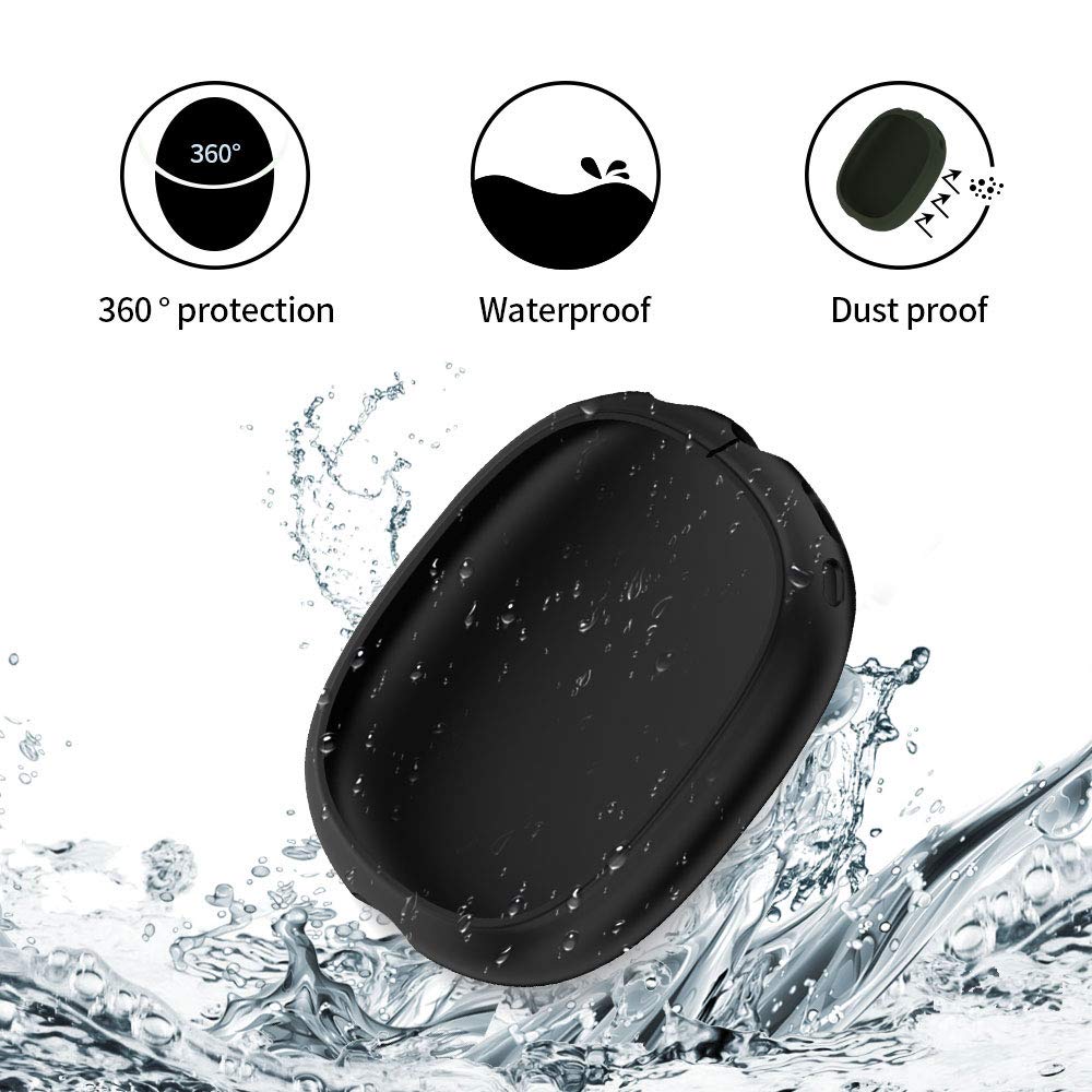 BabyValley Silicone AirPods Max Earpad Case Cover - Protective Shell for Apple AirPods Max Headphones (Black) - Perfect for Travel, Gym & Daily Use for Men & Women