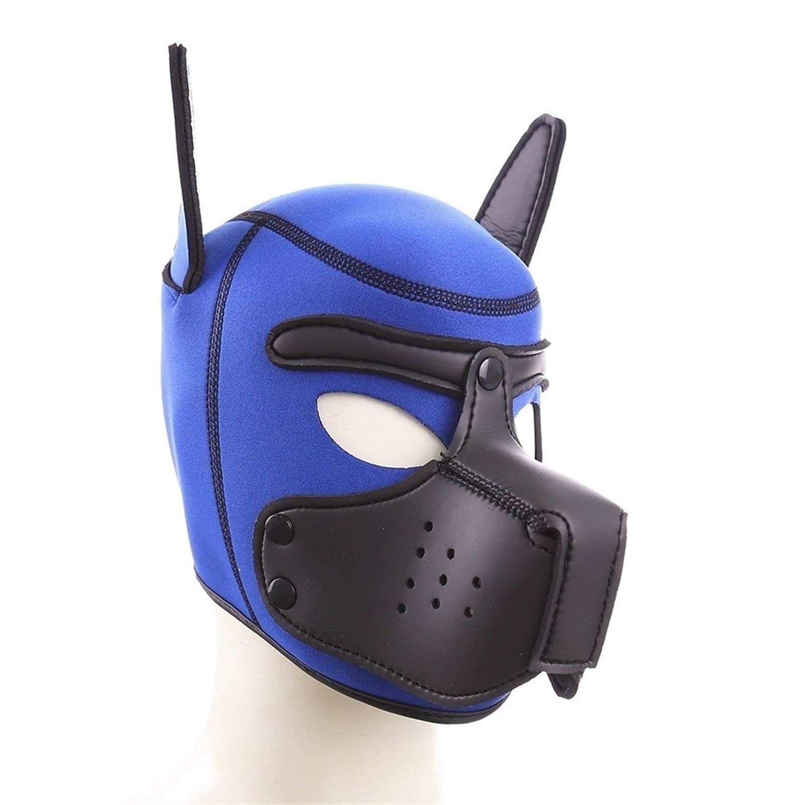 Blue Puppy Hood Full Face Mask - Dog Head Costume for Halloween Party, Cosplay & Animal Theme Events - Fun Pet Lover Accessory for Parties & Photo Shoots