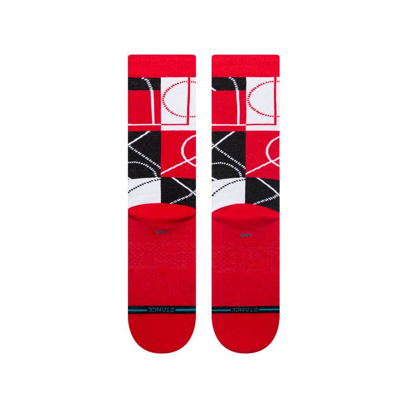 Stance Zone Chicago Bulls Crew Socks - NBA Basketball Team Socks for Men & Women - Perfect for Sports, Gifts & Casual Wear