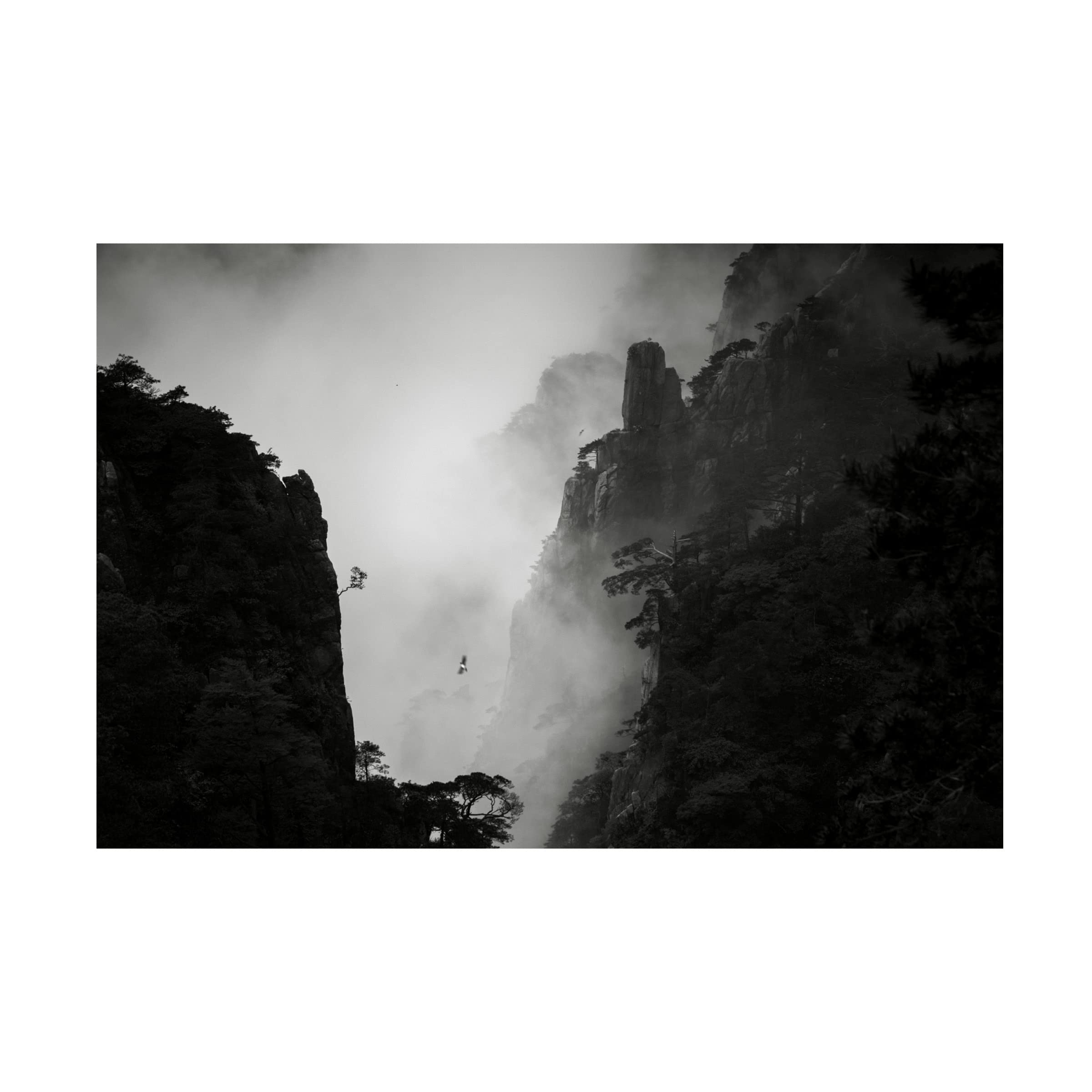 Trademark Fine Art 'Valley 1' Canvas Wall Art by Aijun Wang - Stunning Landscape Painting for Living Room, Bedroom & Office Decor