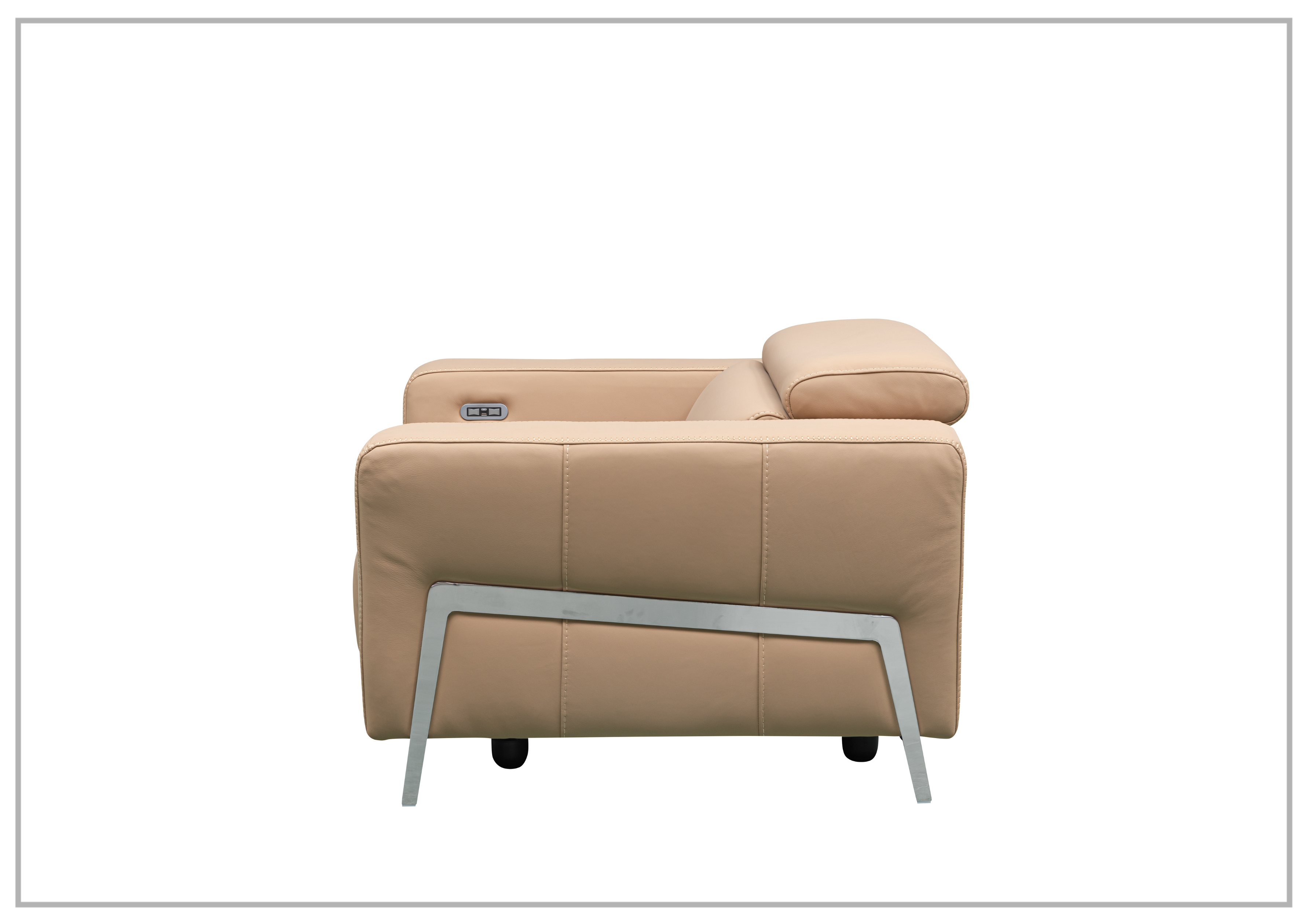 Klaussner Prestigio 3-Seater Top Grain Leather Reclining Sofa - Stone Wash Finish - Comfortable Living Room Furniture for Relaxation & Movie Nights