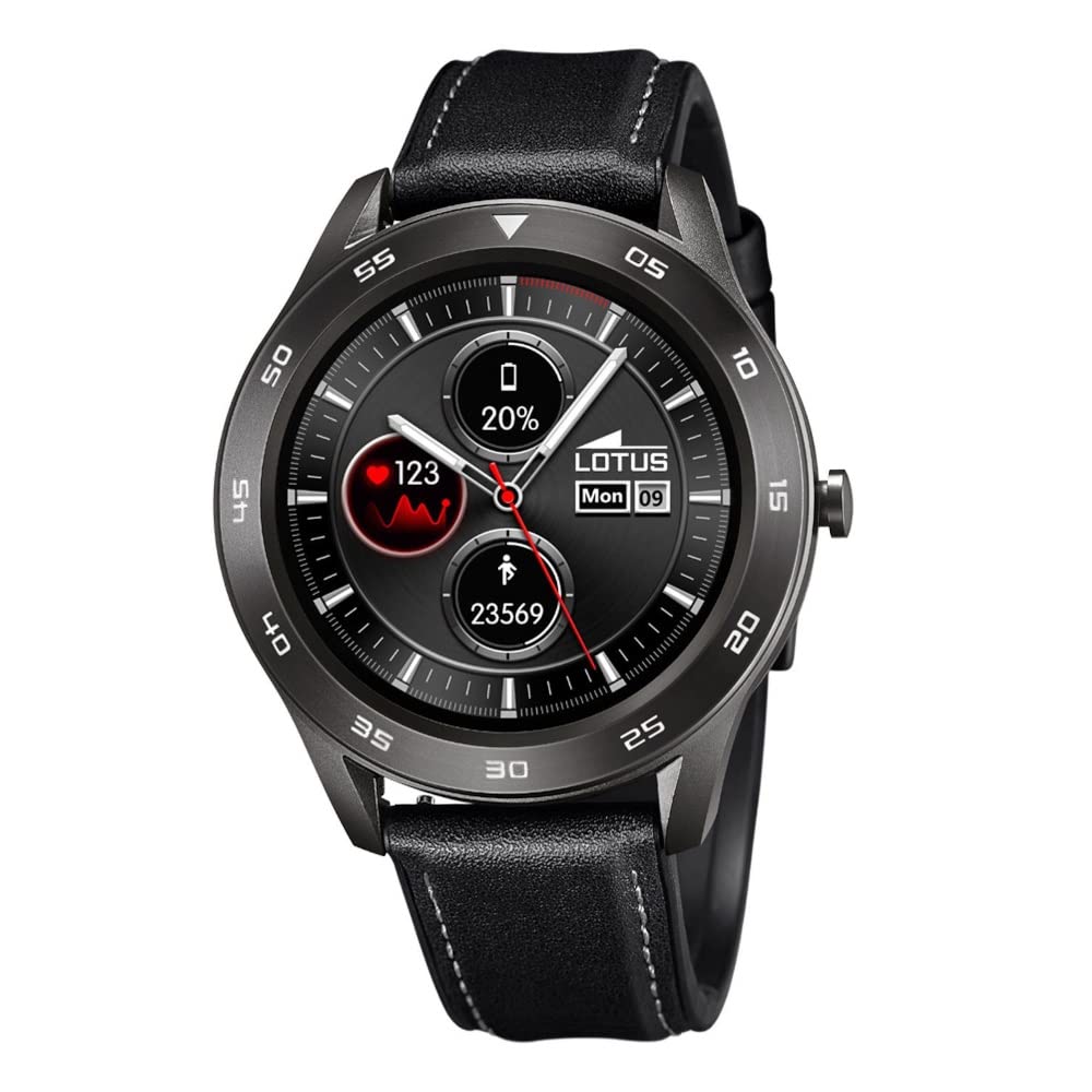 Lotus Smart Watch 50012/C - Black Fitness Tracker with Adjustable Strap for Men & Women | Heart Rate Monitor, Step Counter, Sleep Tracking | Perfect for Running, Swimming & Daily Activity Tracking