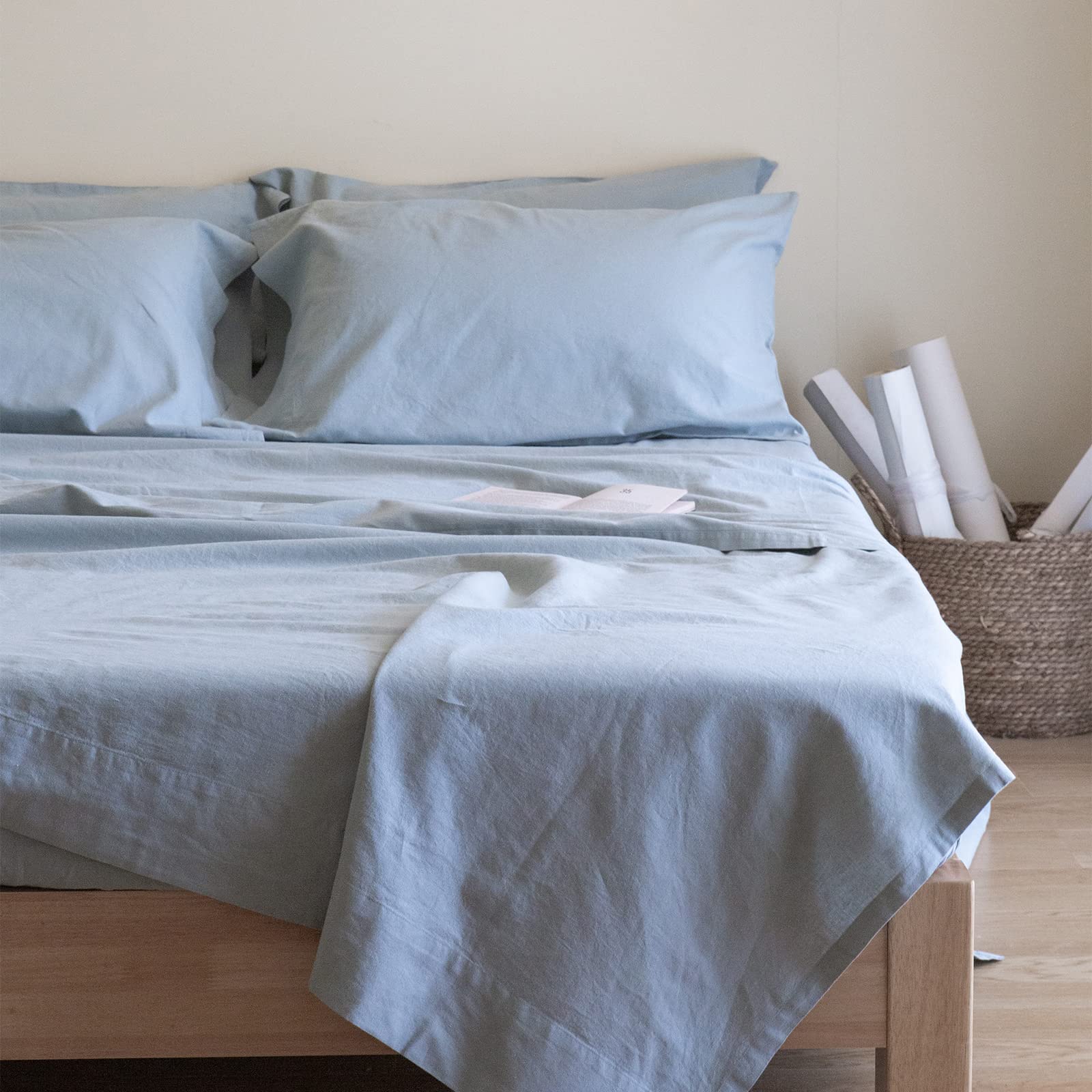 Premium Belgian Linen Sheet Set - 6 Piece (King Size) with 16