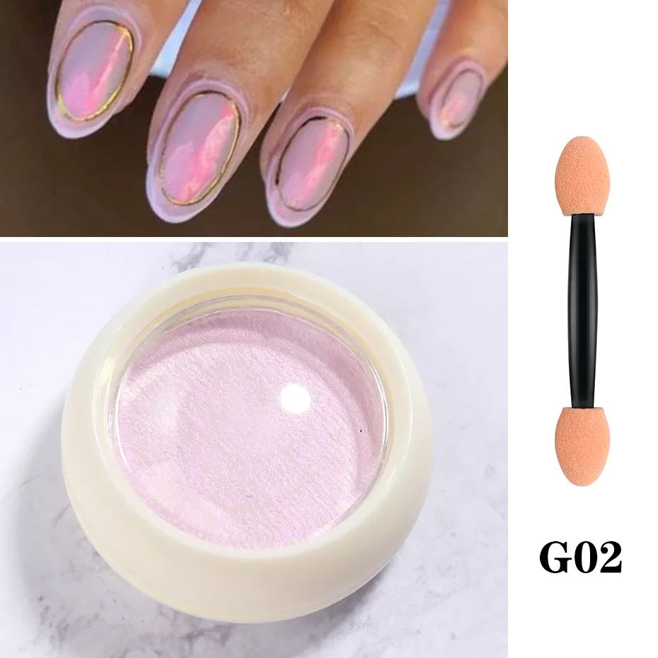 Aurora Mermaid Chameleon Chrome Pigment Powder - Shimmering Color Shift Makeup & Nail Art Supplies for Festival, Cosplay, and DIY Crafts