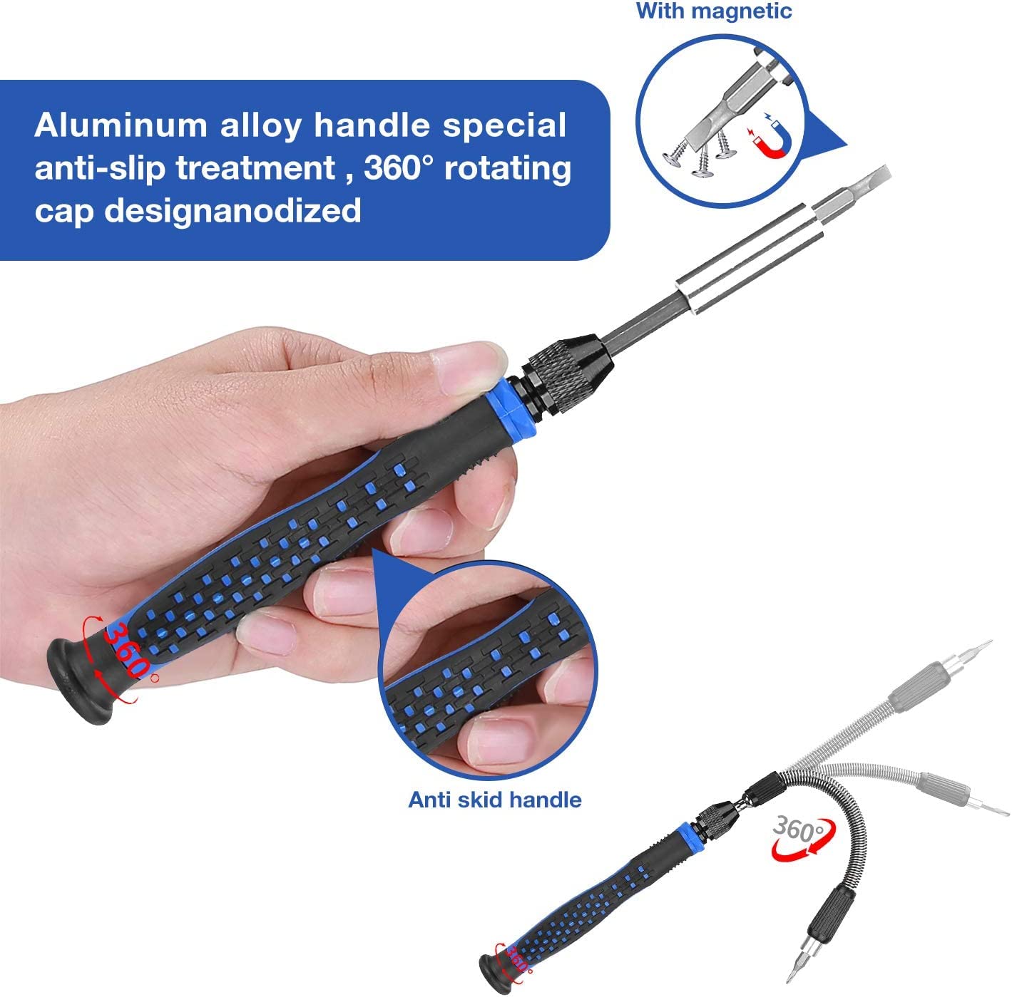 126 in 1 Magnetic Precision Screwdriver Set with 111 Bits - Professional Electronics Repair Tool Kit for Computer, PC, MacBook, Laptop, Tablet, iPhone, Xbox - Ideal for DIY Repairs & Tech Maintenance