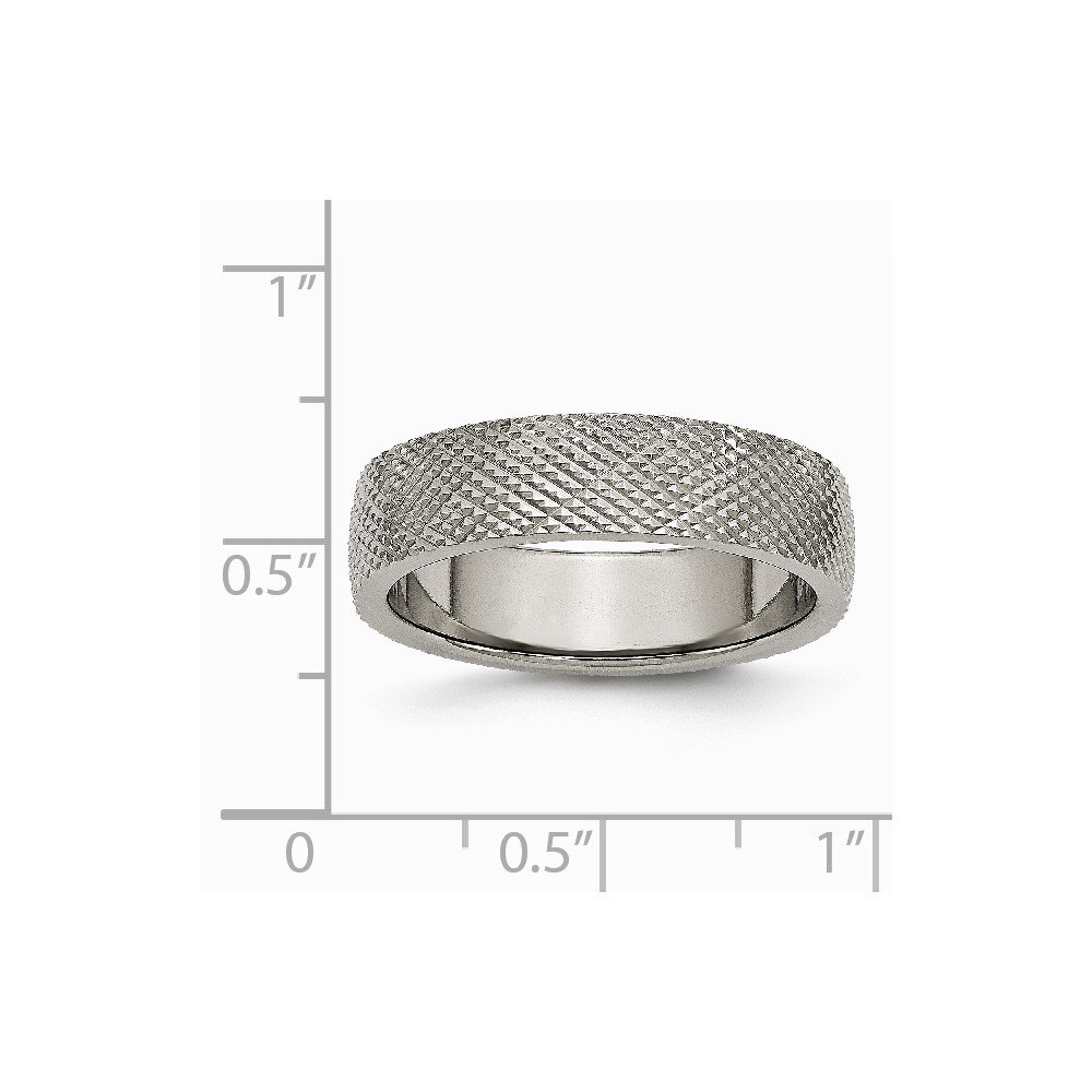 Solid Titanium 6mm Textured Wedding Band Ring for Men - Durable & Comfortable Titanium Wedding Ring - Perfect for Engagements, Anniversaries & Everyday Wear