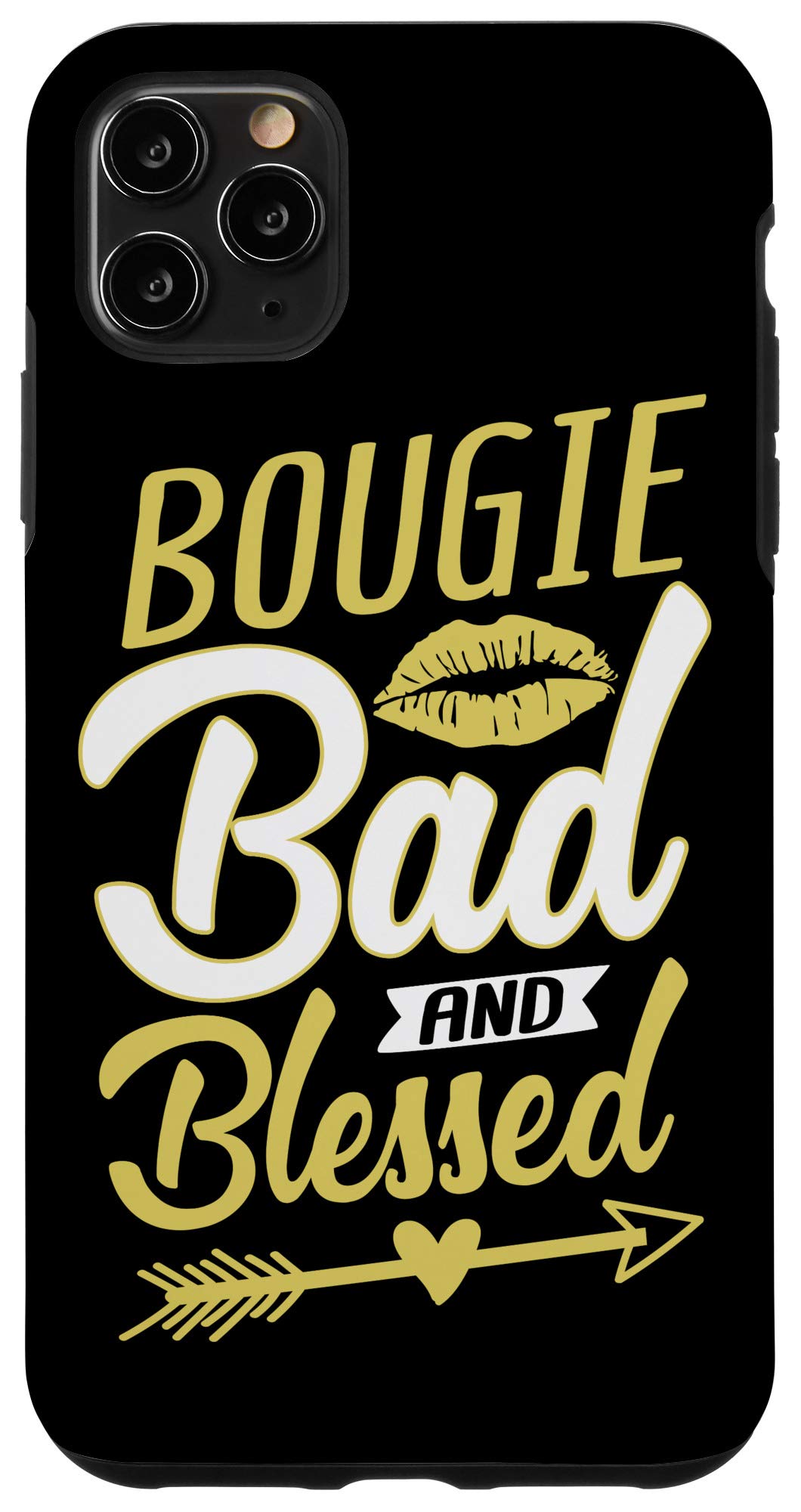 iPhone 11 Pro Max Case - Bougie Bad & Blessed Boujee Girl Melanin Design - Perfect Christmas Gift for Women - Protective Phone Cover for Daily Use & Special Occasions