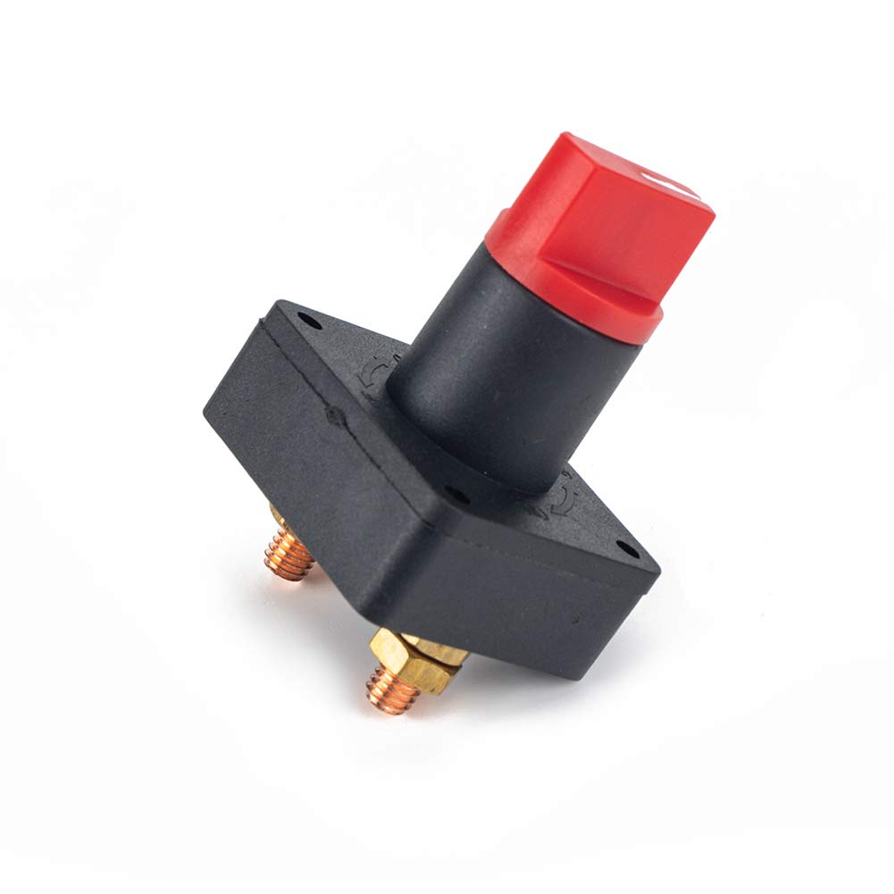 300A Battery Disconnect Switch with Heat Shrink Tubing & Copper Terminals - Complete Kit for Car, Boat, Truck, ATV, RV - Perfect for Emergency Power Cutoff & Vehicle Maintenance