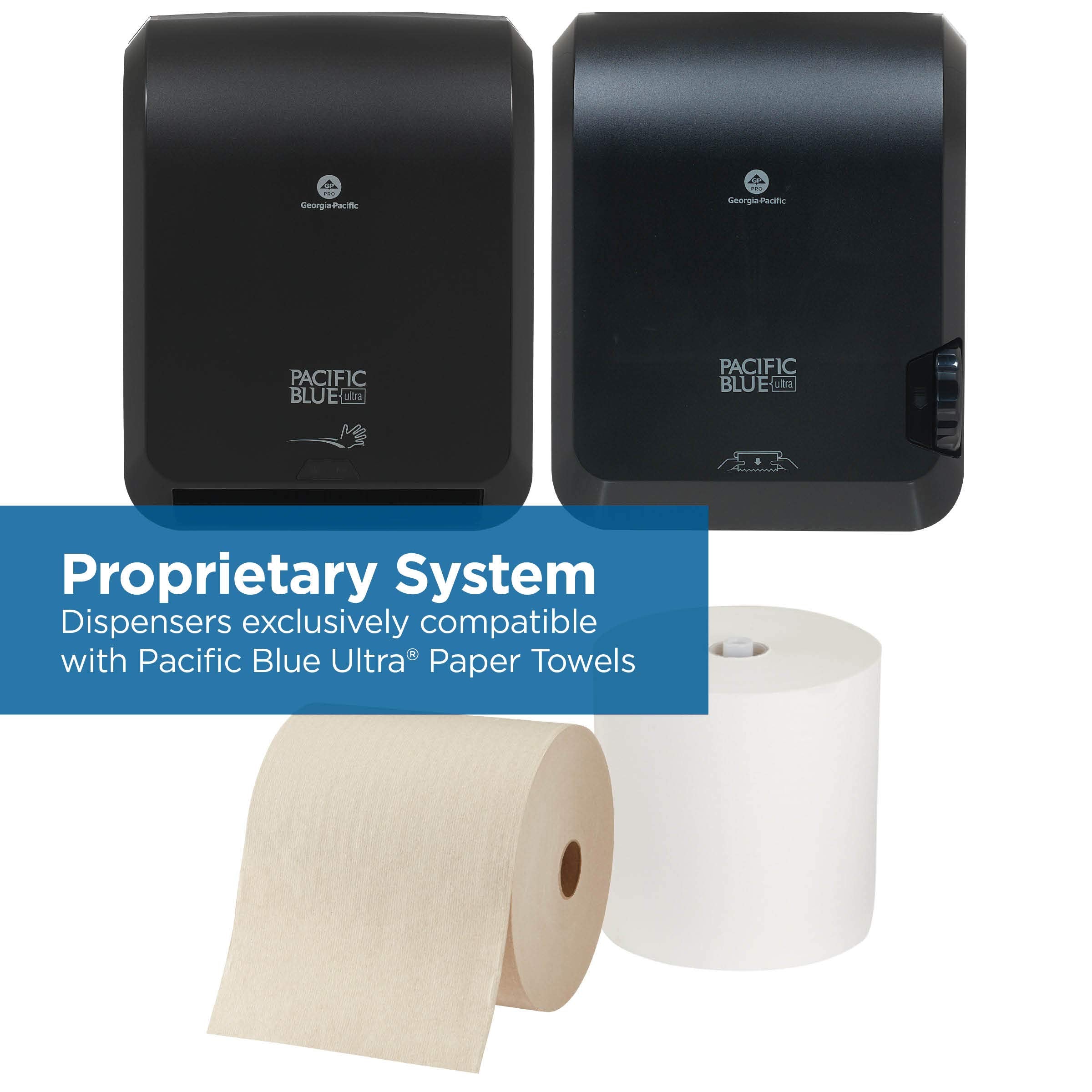 Pacific Blue Ultra 8 High Capacity Automatic Touchless Paper Towel Dispenser - Hands-Free Sanitary Solution for Restaurants, Offices, and Public Restrooms