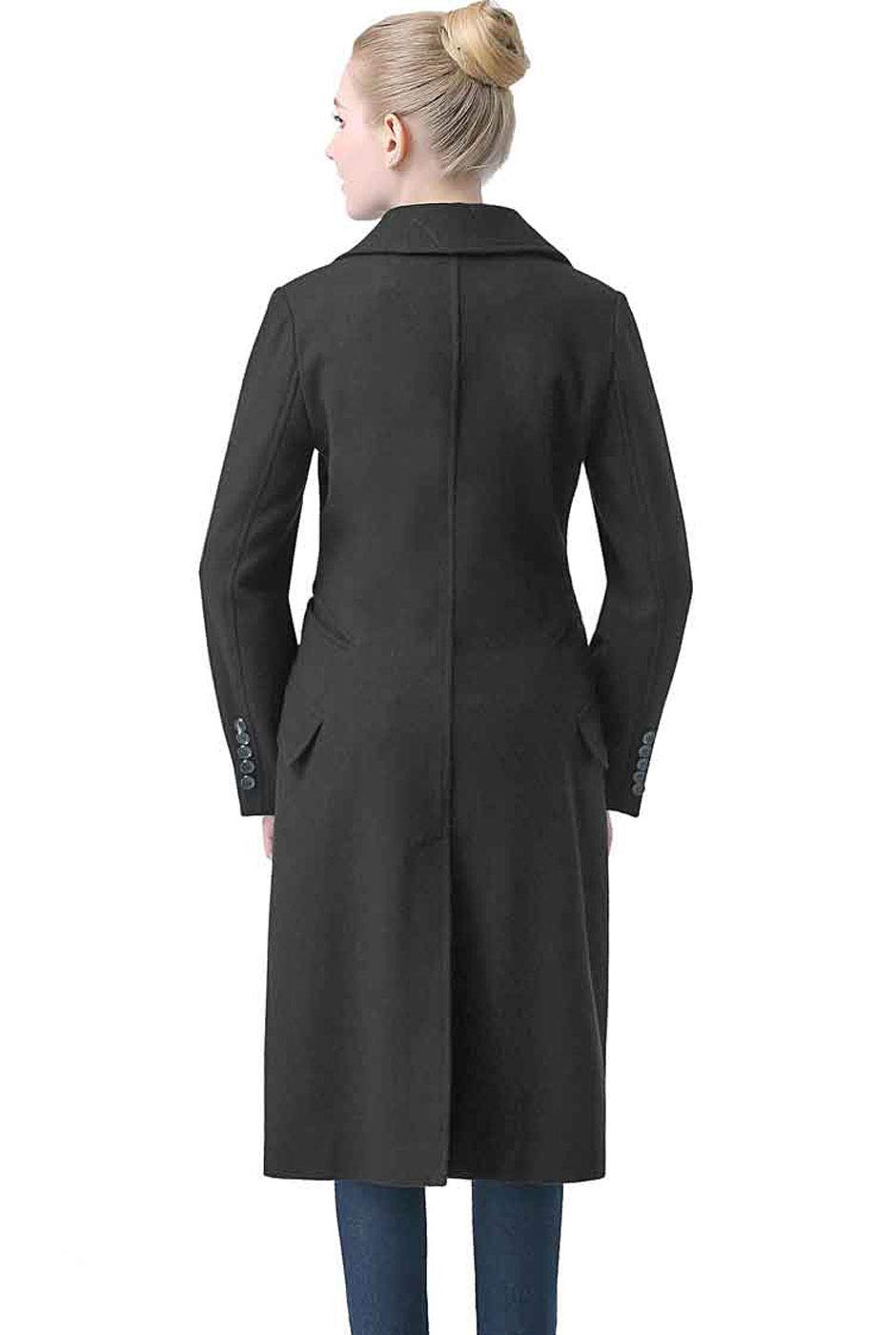 BGSD Women's Romina Wool Blend Long Pea Coat for Walking - Plus Size Available | Warm Winter Outerwear for Casual & Office Wear