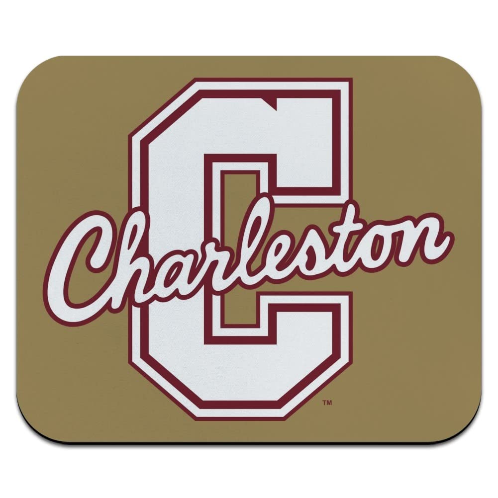 College of Charleston Secondary Low Profile Thin Mouse Pad - Non-Slip Gaming & Office Desk Mat for Computers, Laptops - Perfect for Dorm Rooms, Workstations & Home Offices