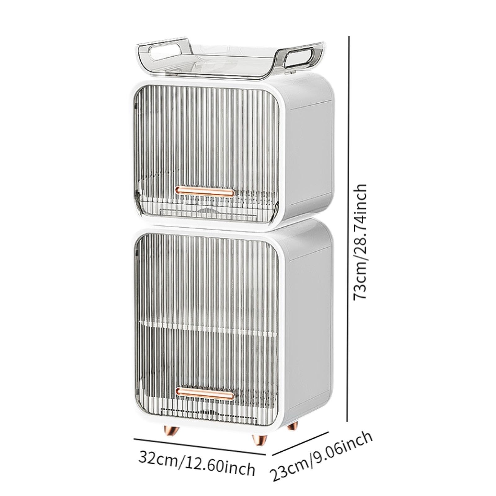 Baby Bottle Drying Rack with Drainer - Portable Nursing Cutlery Organizer & Bottle Holder Cabinet - Easy to Clean White Set for Breastfeeding Essentials - Perfect for Nursery, Kitchen Counter & Travel
