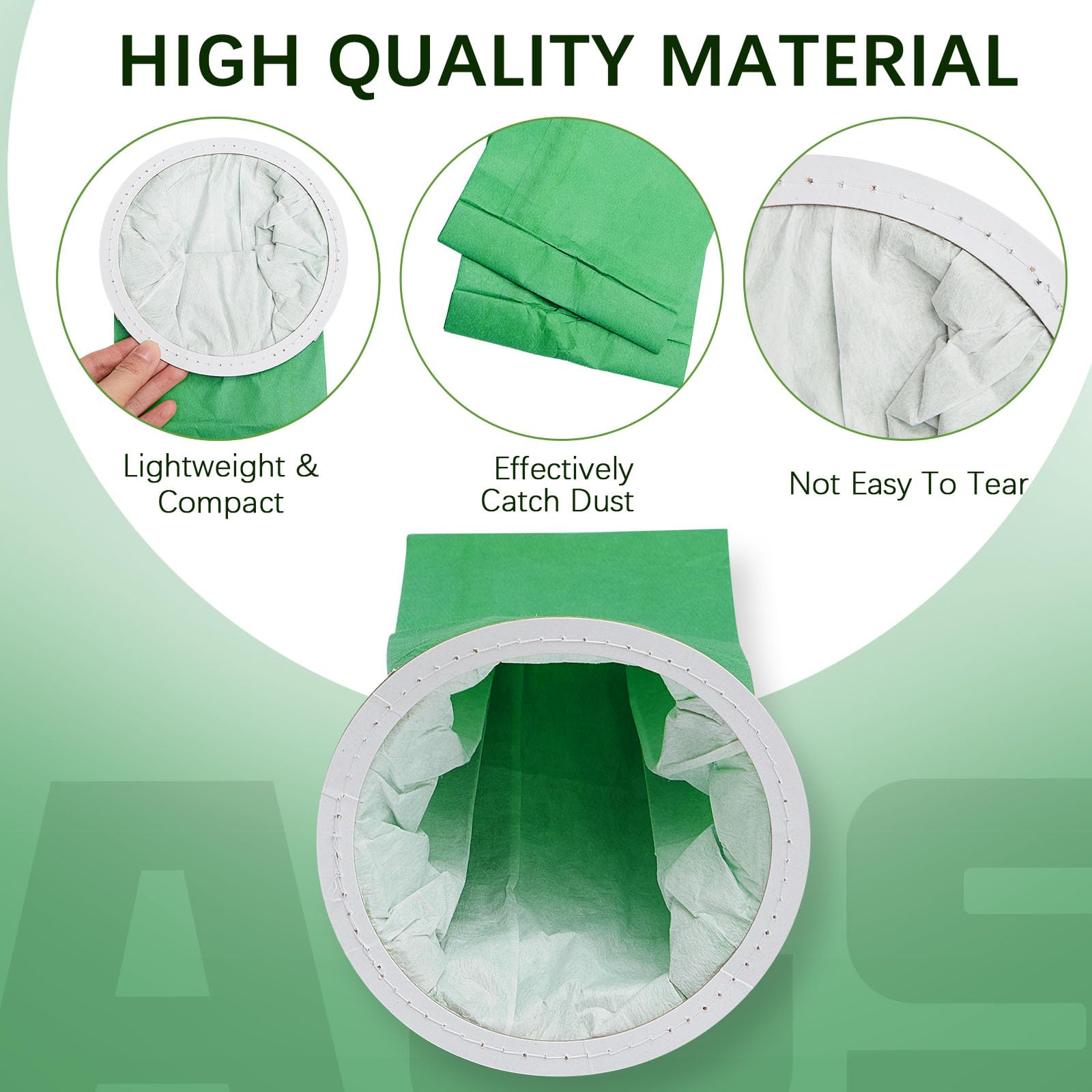 30-Pack Therwen Replacement Backpack Vacuum Bags - 6 qt Round Micro Filter Paper Bags Compatible with ProTeam 100431 & Proteam Vacuum Cleaners | Perfect for Home Cleaning, Office Maintenance & Commercial Use