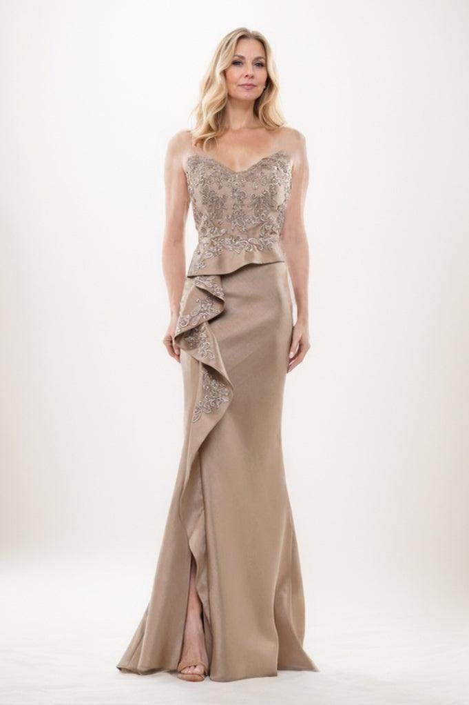 Elegant Mermaid Maxi Luxe Satin Mother of the Bride Dress CM0288 - Perfect for Weddings, Formal Events & Special Occasions