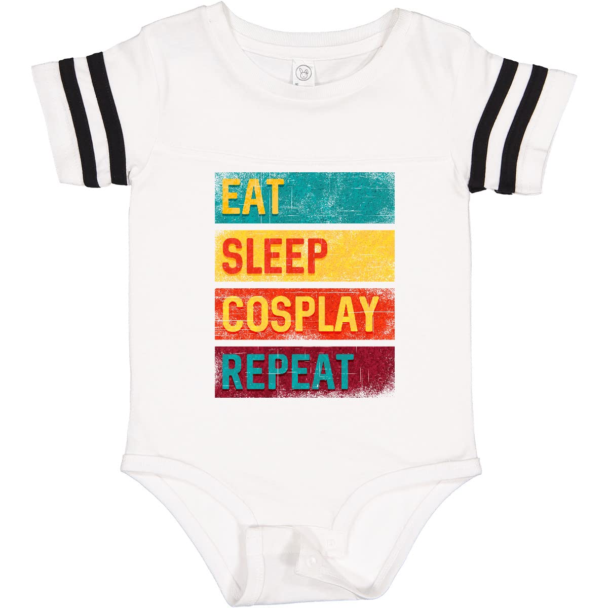 Inktastic Eat Sleep Cosplay Repeat Baby Bodysuit - Cute Cosplay Gift for Infants & Toddlers - Perfect for Comic Con, Halloween & Anime Conventions