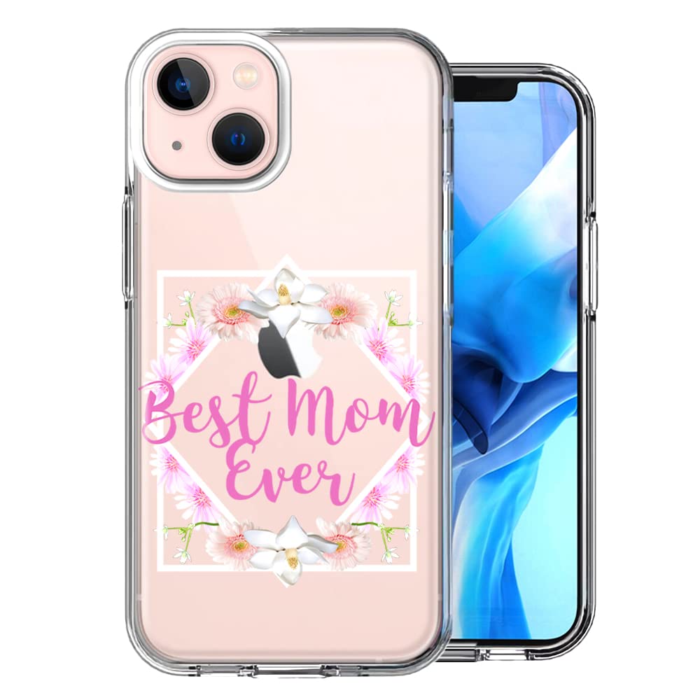 Best Mom Ever iPhone 13 Mini Case - Floral Design Mother's Day Gift - Protective Phone Cover for Apple iPhone 13 Mini - Perfect for Daily Use & Special Occasions