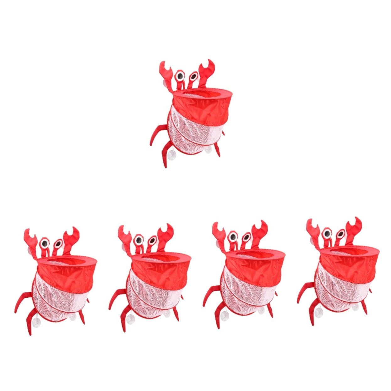 HEMOTON 5-Pack Mesh Bath Toy Storage Bag - Foldable Hanging Organizer for Bathtub Toys, Waterproof Toy Holder for Boys and Girls - Perfect for Bath Time, Pool, and Beach Use