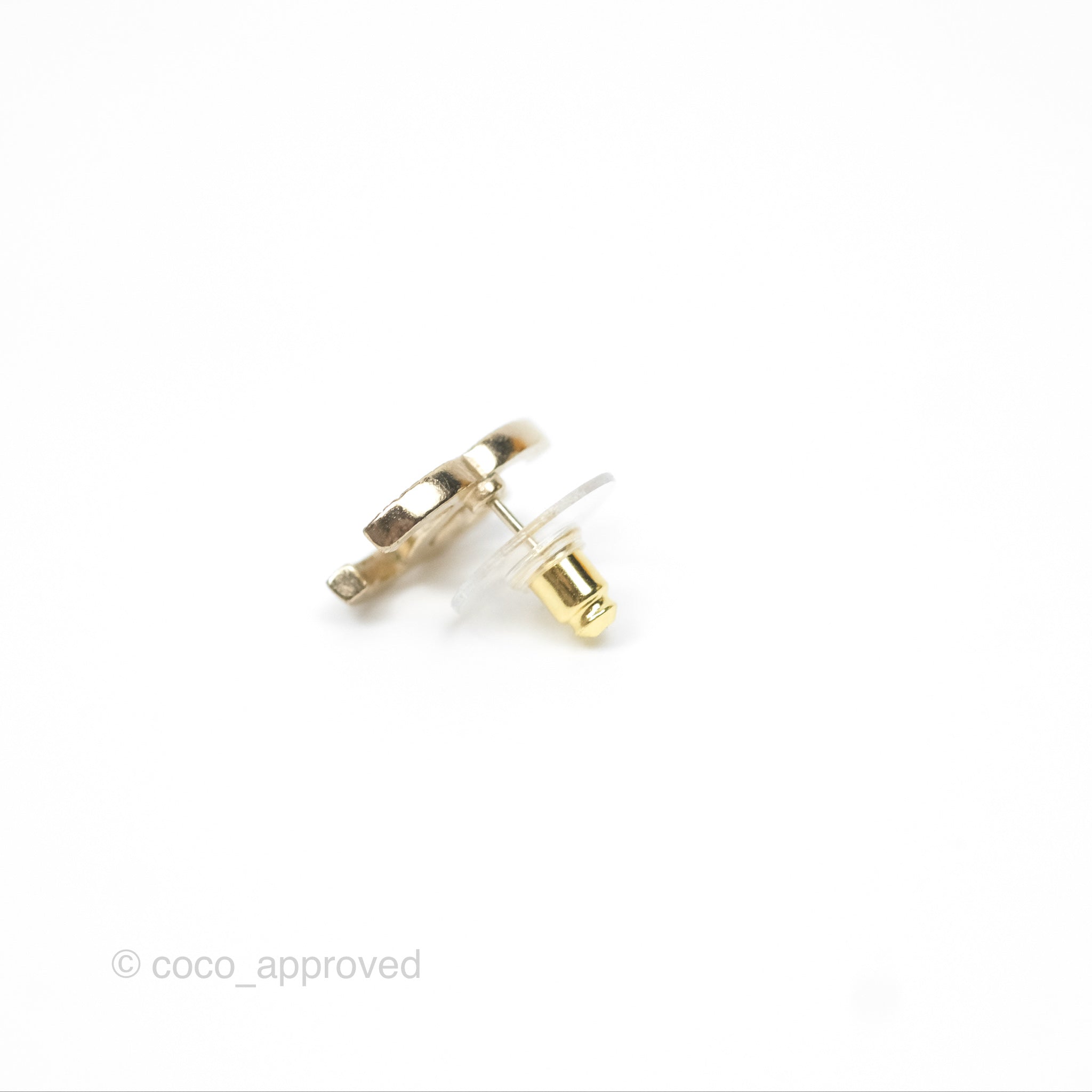 Chanel CC Crystal Stud Earrings in Gold Tone - 15P Elegant Fashion Jewelry for Women | Perfect for Parties, Weddings & Special Occasions