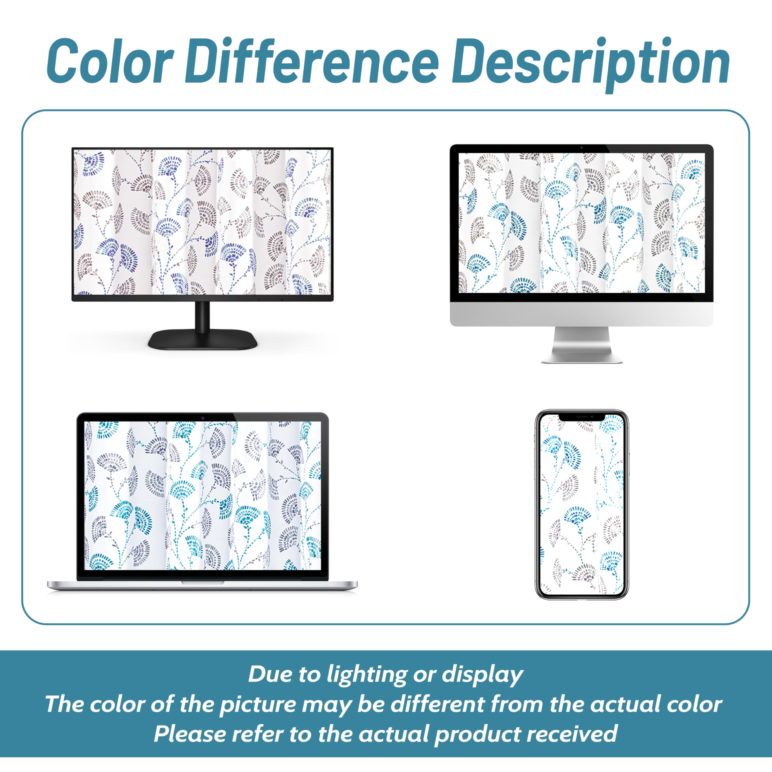 Floral Watercolor Printed Tie-Up Curtains for Windows - DriftAway Adjustable Balloon Shade with Rod Pocket, Kitchen & Small Window Room Darkening (45