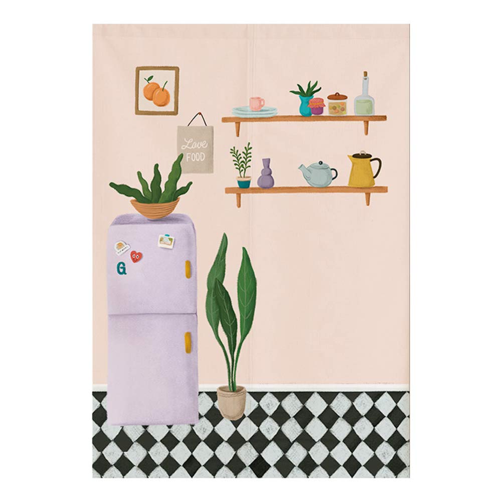 Handmade Japanese Noren Door Curtain - Traditional Handcrafted Painting Tapestry for Kitchen, Entryway & Room Divider (29x35 Inches) - Perfect for Asian Home Decor, Restaurant & Zen Spaces