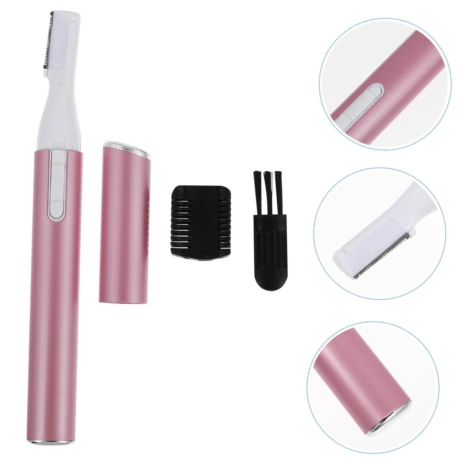 2 Pack Hemoton Electric Eyebrow Trimmer & Facial Hair Remover - Professional Precision Shaver for Men & Women - Painless Hair Removal Tool for Eyebrows, Upper Lip, Chin - Perfect for Travel & Home Grooming