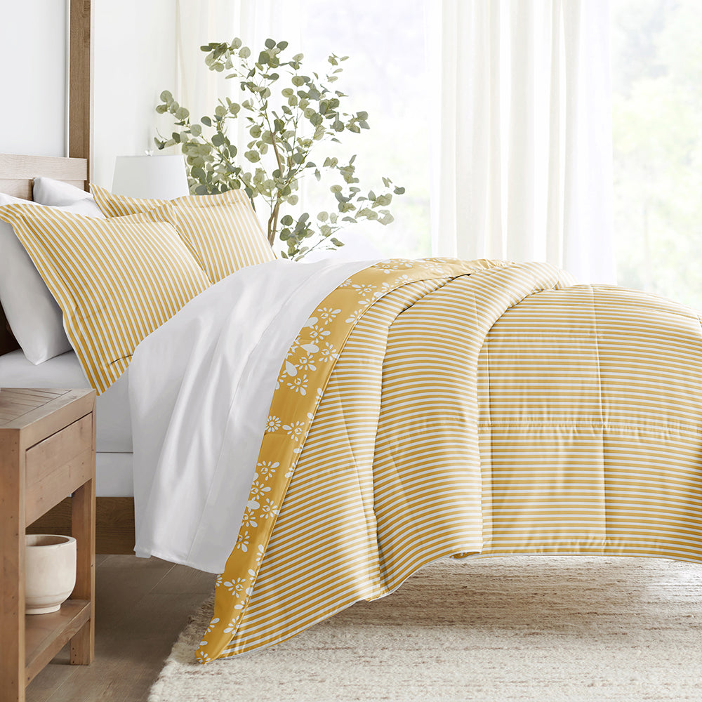 Soft & Cozy Patterned Down Alternative Comforter Set - All-Season Bedding for Master Bedroom, Guest Room & Dorm - Hypoallergenic & Machine Washable