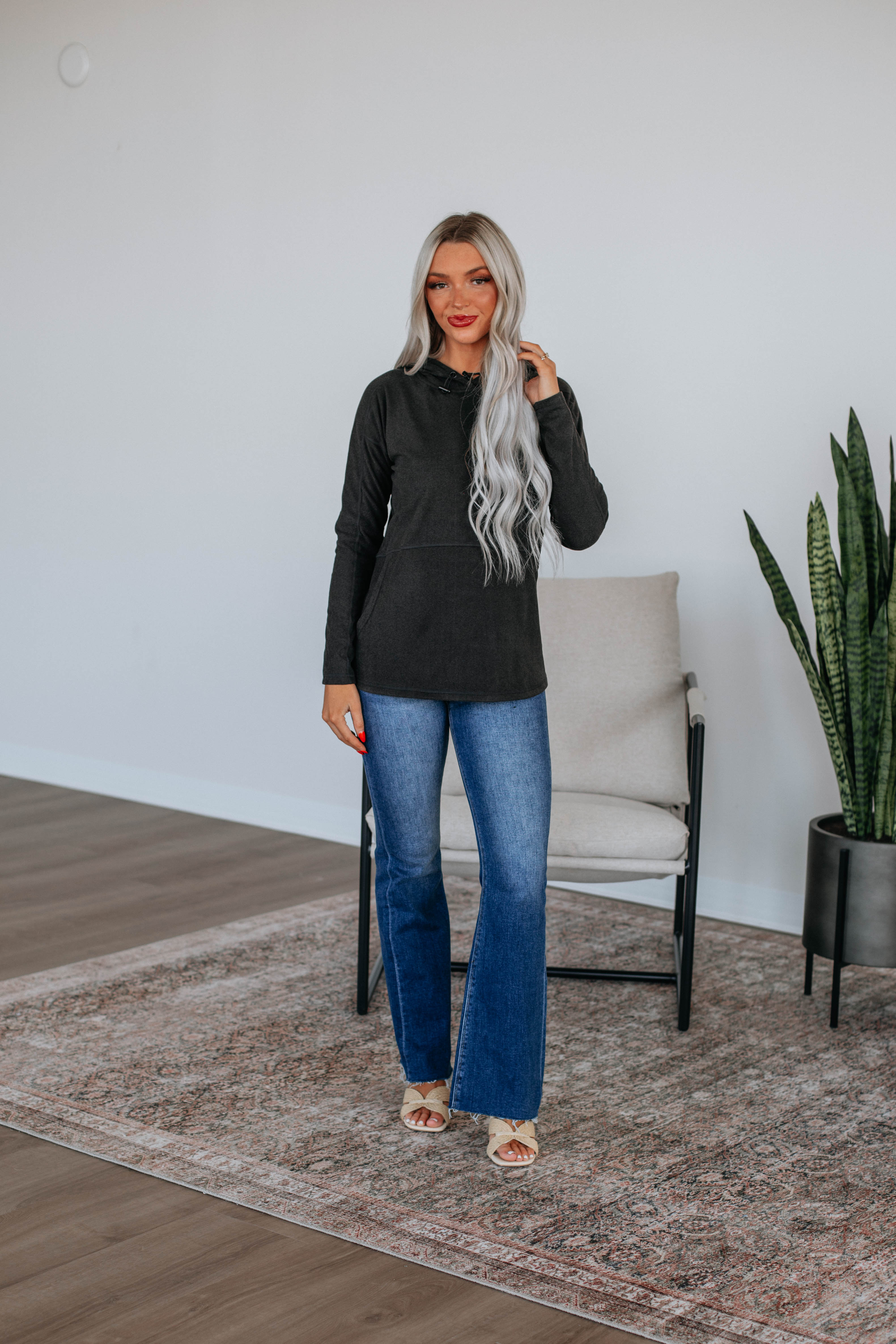 Miya Hoodie for Women - Soft Washed Black Pullover Sweatshirt | Cozy Casual Wear for Fall & Winter | Perfect for Lounge, Travel, and Outdoor Activities
