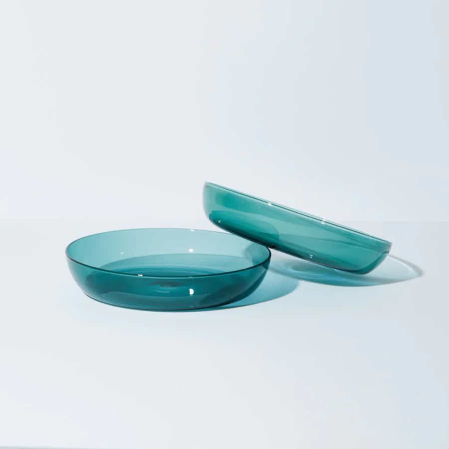 Premium Set of 2 Teal Ceramic Dinner Plates - Elegant Tableware for Everyday Meals & Dinner Parties - Perfect for Home Dining, Entertaining Guests & Special Occasions