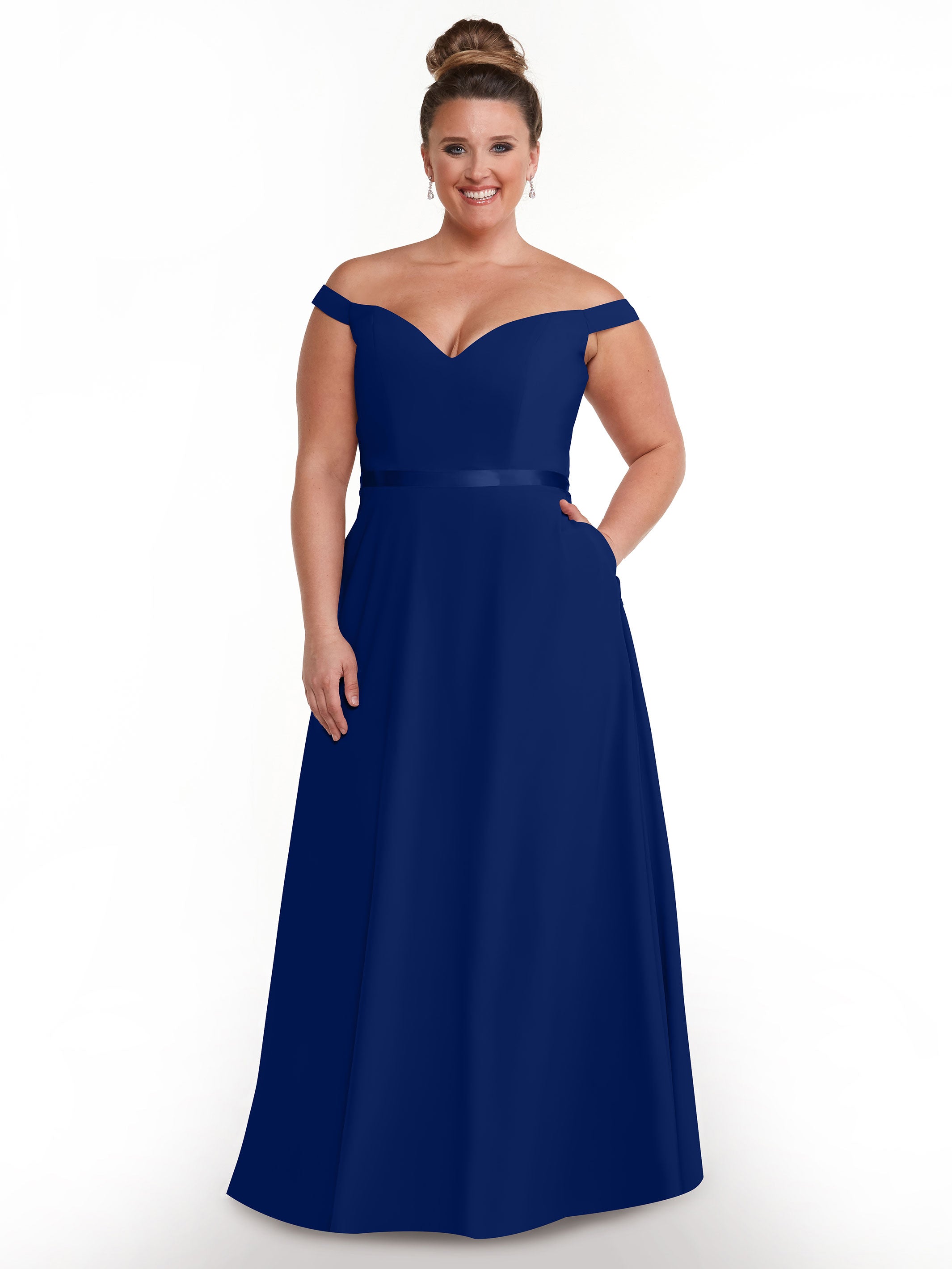 Elegant Off-The-Shoulder A-Line Chiffon Bridesmaid Dress with Sash - Size 80100 | Perfect for Weddings, Formal Events & Special Occasions
