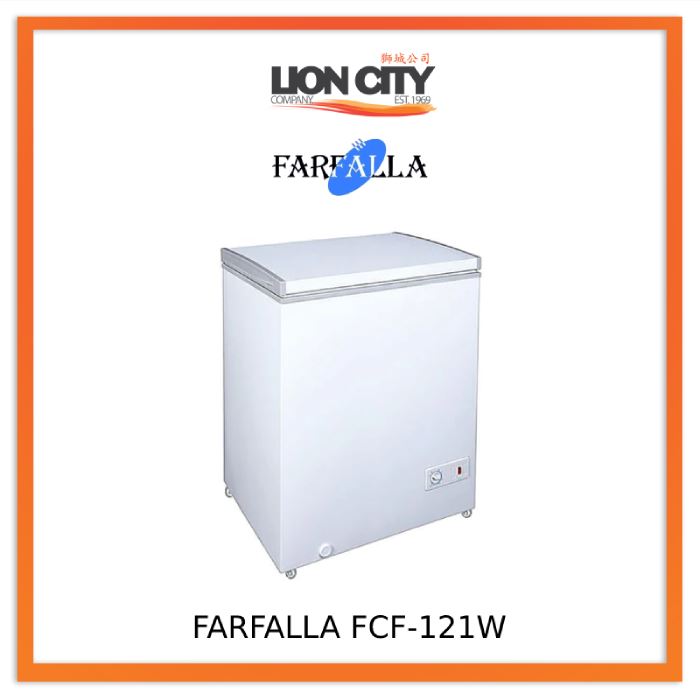 Farfalla FCF 121W 120L Energy Efficient Dual Function Chest Freezer - Upright or Horizontal Use for Home, Garage, or Restaurant Storage