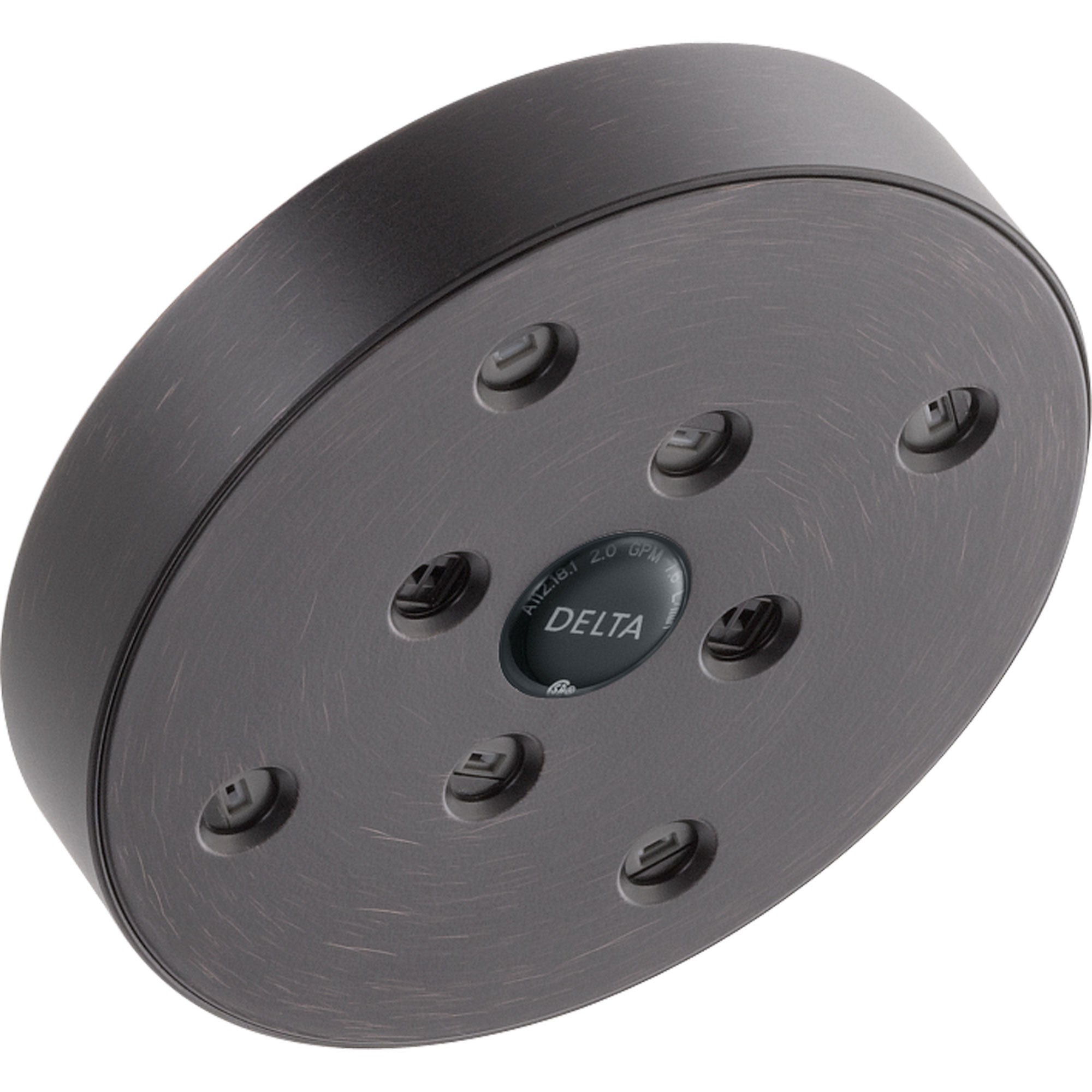 Delta H2Okinetic 1-Spray Showerhead in Venetian Bronze - 5.5 Inch Water Efficient Rain Shower Head for Luxurious Spa-Like Bathroom Experience