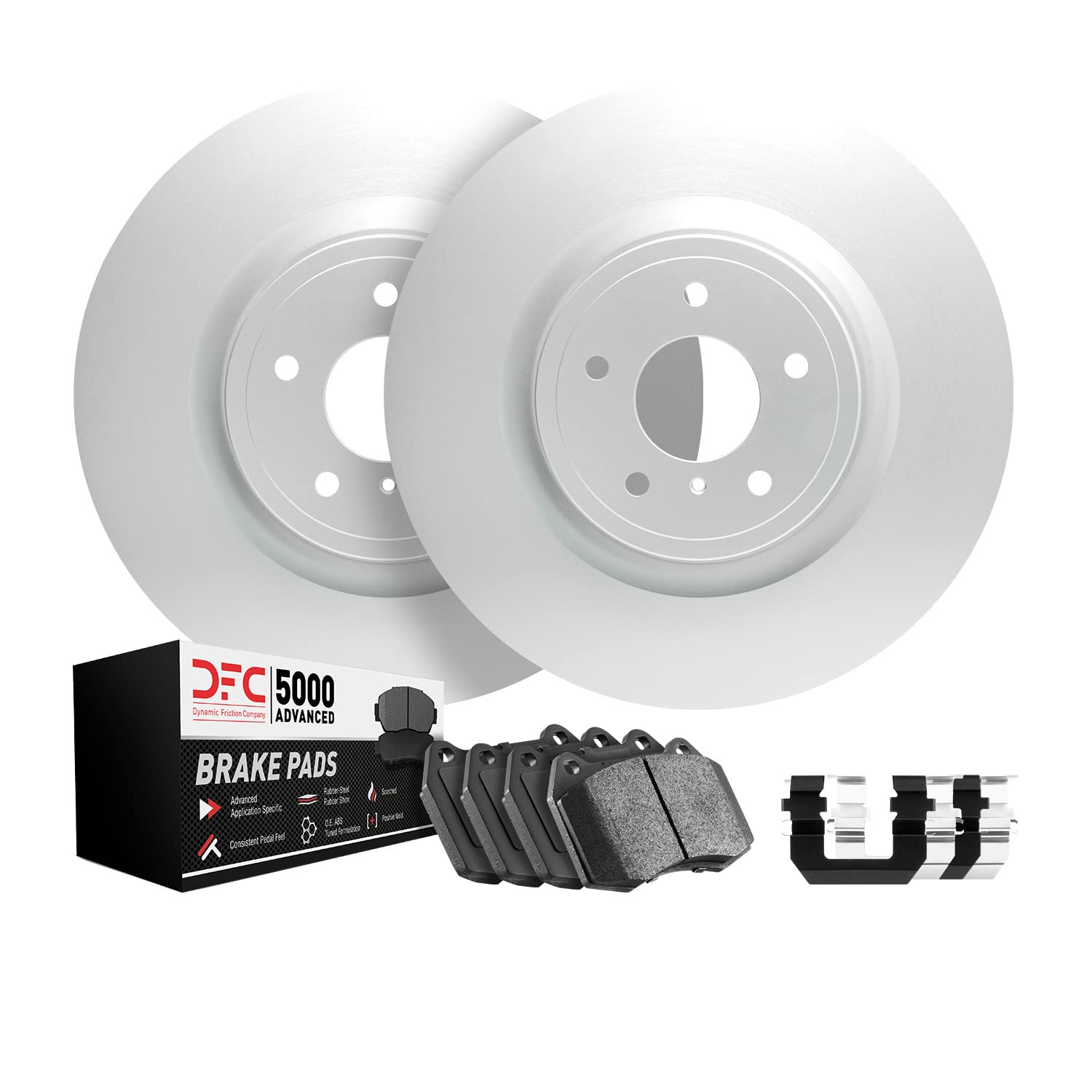 Premium Carbon Alloy GEOMET Brake Rotors + 5000 Series Advanced Brake Pads & Hardware Kit 9512-52006 – High-Performance Braking for Trucks, SUVs & Off-Road Vehicles – Ideal for Towing, Heavy Loads & Extreme Conditions