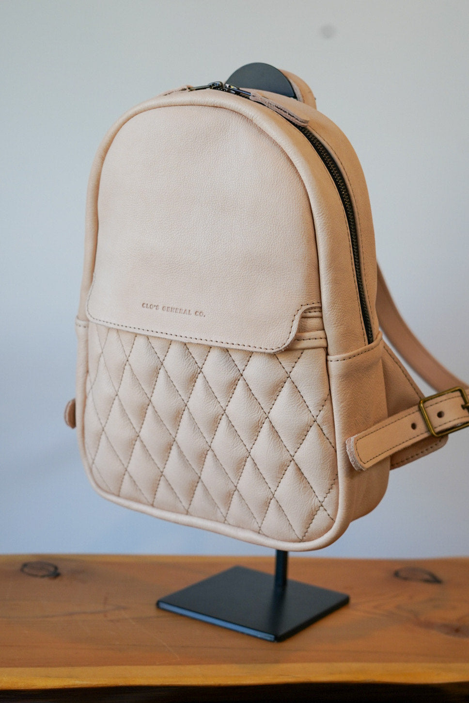Premium Mini Venture Backpack - Diamond Stitch Vegan Leather Hiking Daypack for Travel, Work & Outdoor Adventures