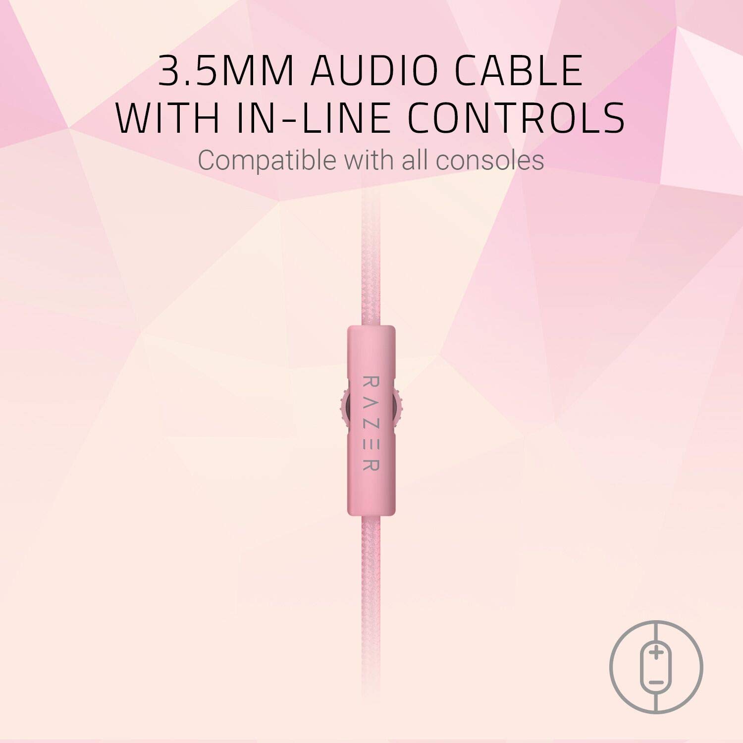 Razer Kraken Gaming Headset - Lightweight Aluminum Frame with Retractable Noise-Canceling Mic | Compatible with PC, PS4, PS5, Nintendo Switch, Xbox One & Series X/S, Mobile Devices | 3.5mm Audio Jack in Quartz Pink | Perfect for Competitive Gaming, Streaming & Online Meetings