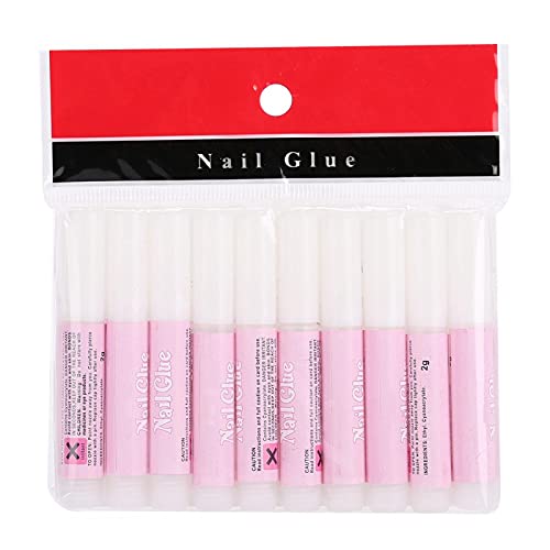 Professional Fake Nail Glue - Strong Hold Nail Adhesive for Acrylic Nails, Nail Tips & Rhinestones | Perfect for DIY Manicures, Salon Use & Nail Art Designs