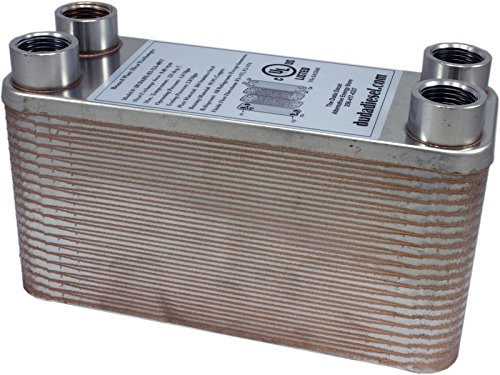 Duda Energy HX1240 40 Plate Stainless Steel Heat Exchanger - 3/4