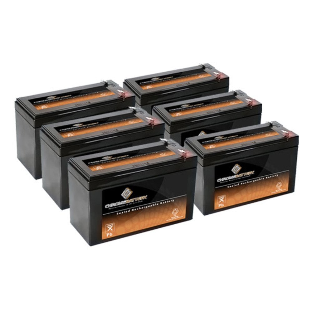 12V 8.5AH SLA Replacement Battery for HR1234W - 6 Pack | Backup Power for Security Systems, Emergency Lights & UPS Devices