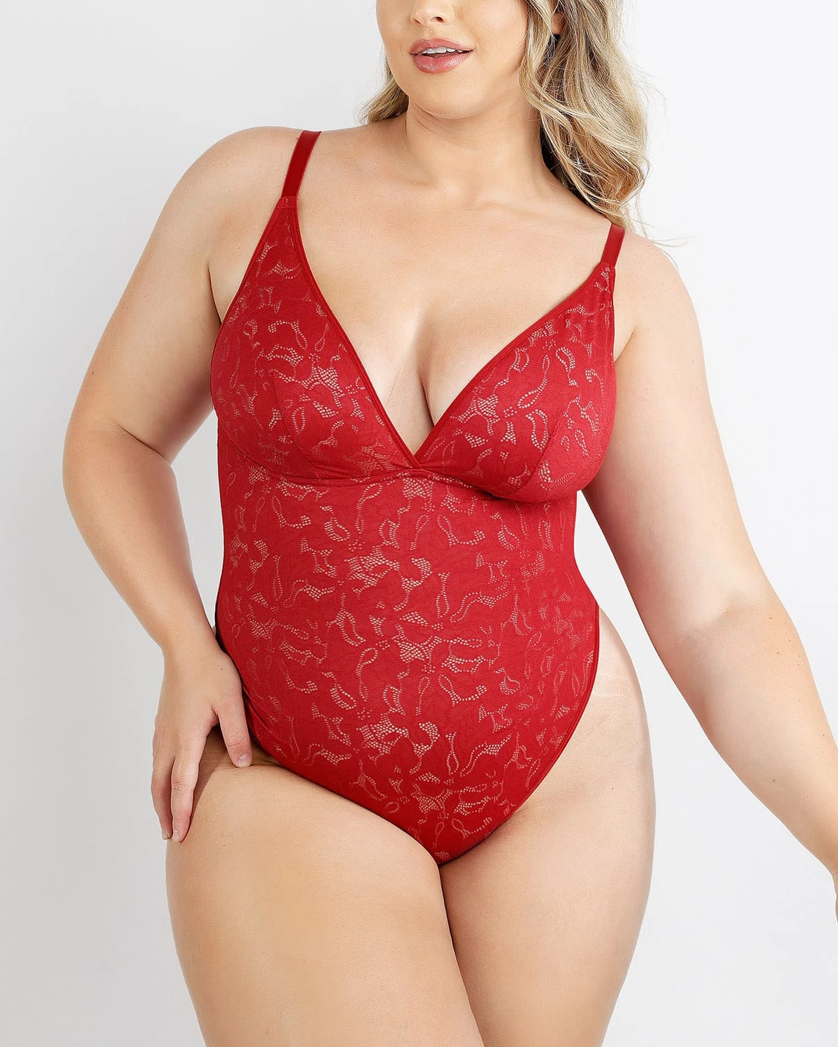 Lace Glamour Leafy Floral Cami Thong Bodysuit - Sexy Lingerie for Women, Perfect for Date Night & Special Occasions