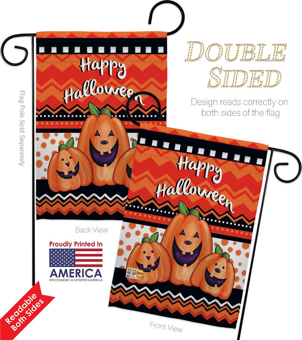 Halloween Garden Flag Set - Double Sided Fall Decor for Outdoor