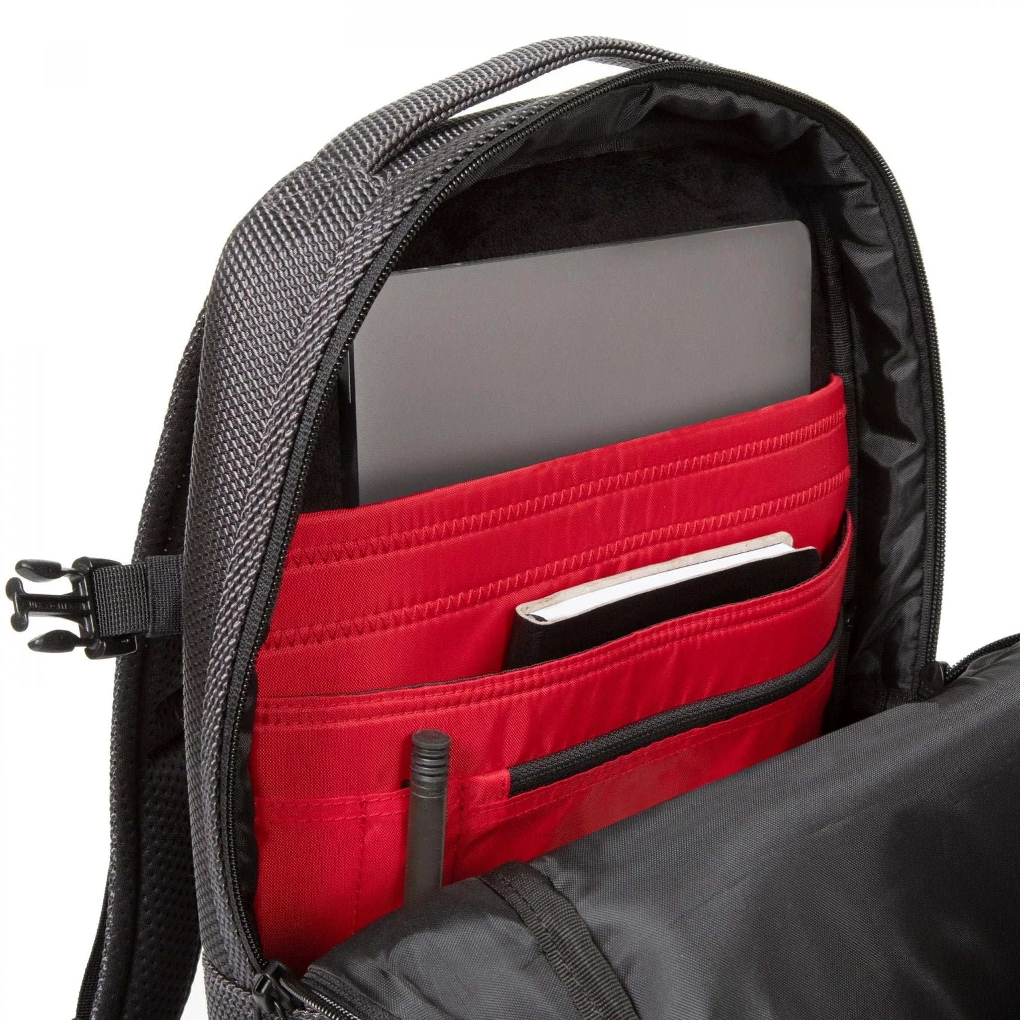 Eastpak Tecum M CNNCT Backpack - Lightweight Laptop Backpack for School & Travel, Water-Resistant, Grey Accent | Perfect for College Students & Commuters