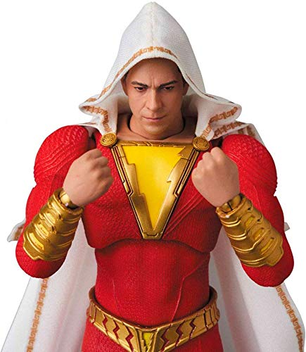 MAFEX DC Shazam Action Figure - Medicom Toy Collectible for Superhero Fans - Perfect for Display, Gifts, and Comic Book Collections