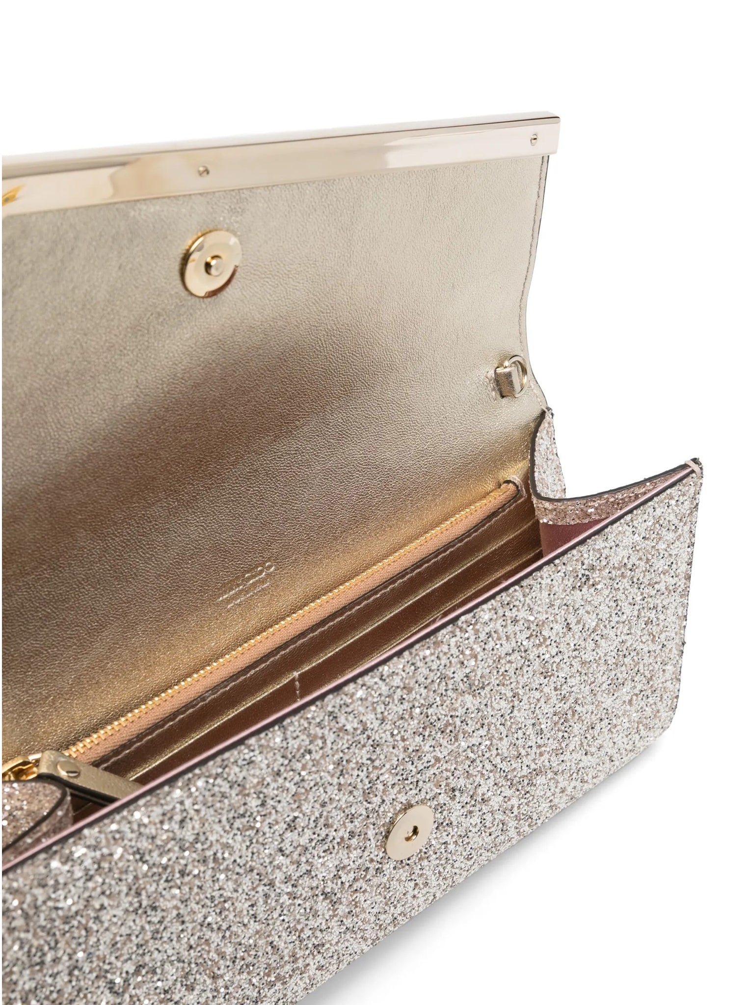 Jimmy Choo Emmie Clutch Bag in Black & Silverlight Gold | Luxury Evening Clutch for Women | Perfect for Parties, Weddings & Special Occasions