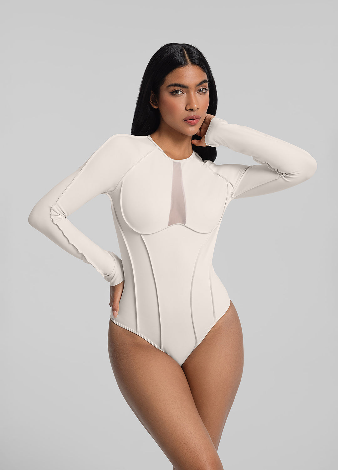 Mesh Bodysuit for Women - Sexy V Panel Lingerie | Perfect for Date Night, Boudoir & Special Occasions