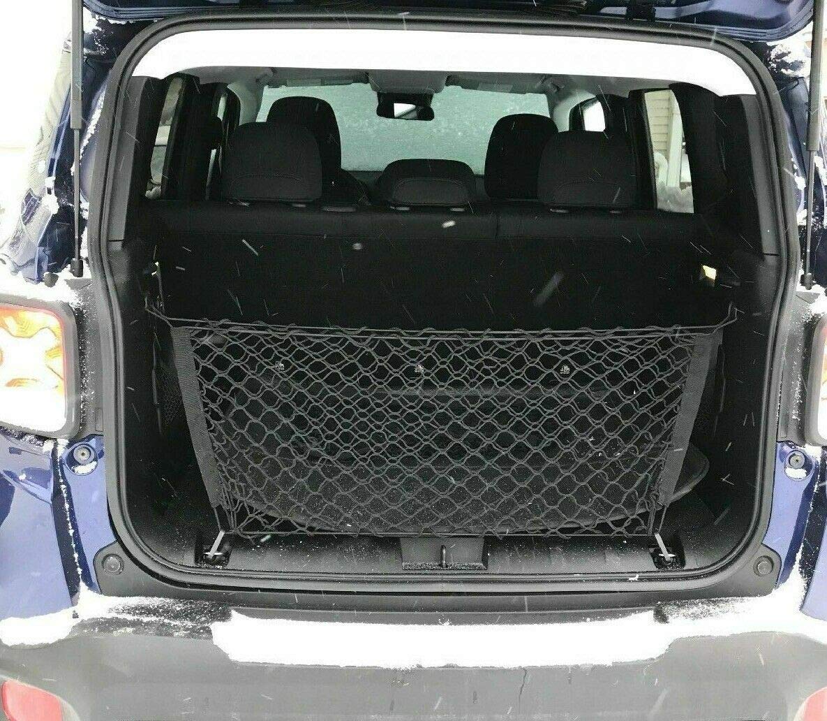 Premium Elastic Mesh Trunk Organizer Cargo Net for Jeep Compass 2007-2023 - SUV Floor Storage Solution - Heavy Duty Vehicle Carrier for Travel, Camping & Road Trips