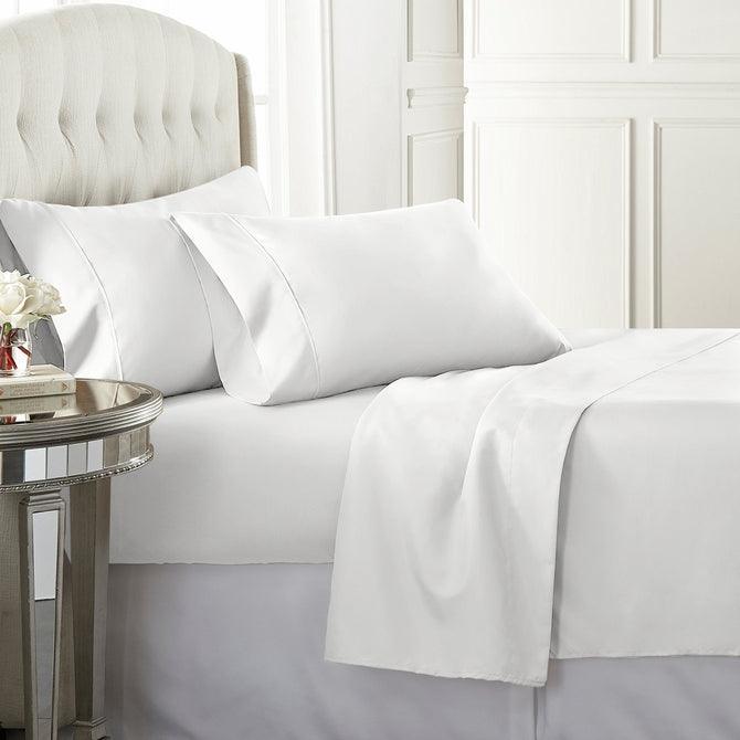 Premium Microfiber Full Sheet Set - Soft Breathable Bedding - White (SS 817165013888) for Cozy Home & Hotel Comfort
