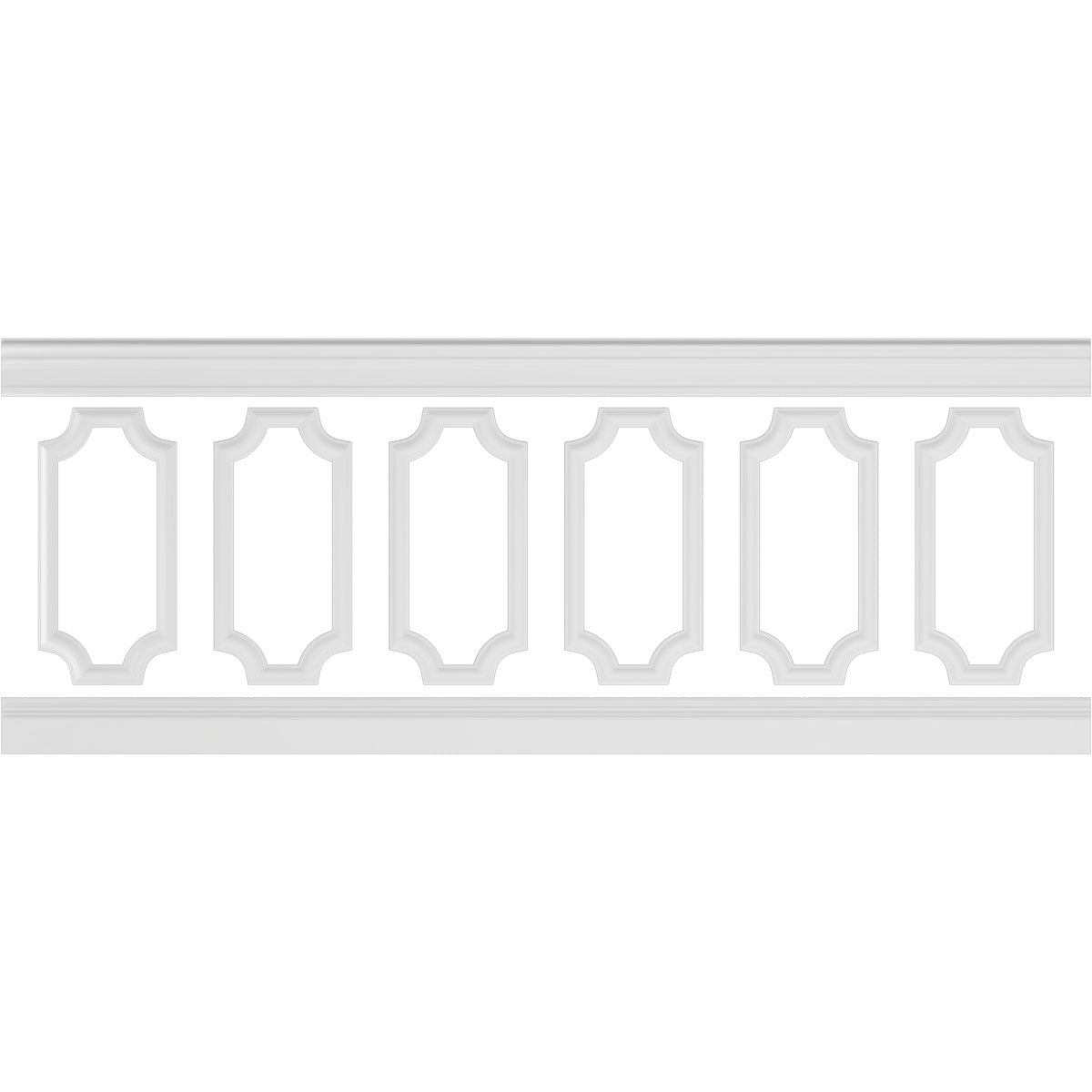 Ashford Traditional Wainscot Paneling Kit - 94.5 Inch Long Premium Wood Wall Paneling for Home & Office Decor | Easy DIY Installation for Living Room, Dining Room & Bedroom