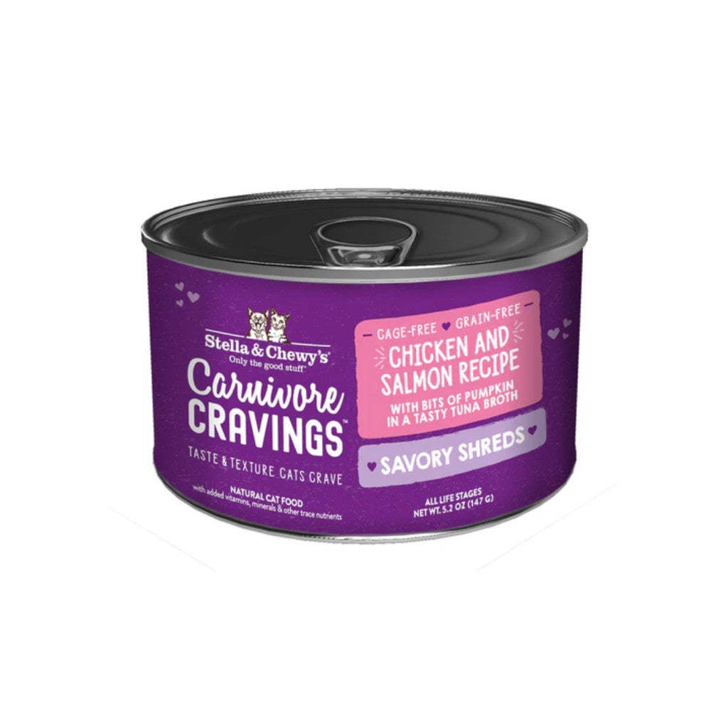 Stella & Chewy's Carnivore Cravings Grain-Free Wet Cat Food - 5.2oz Canned Chicken, Salmon, Liver & Turkey Recipe - High Protein, Nutrient-Rich Meal for Adult Cats - Perfect for Picky Eaters & Indoor Cats