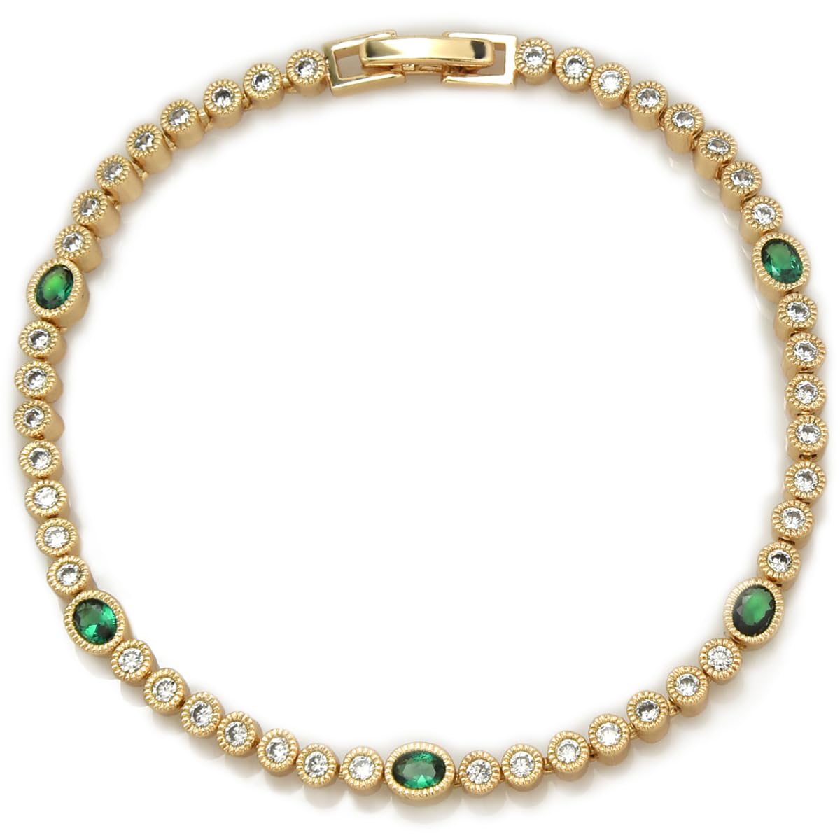 3mm Cubic Zirconia Tennis Bracelet for Women - 7 Inch Gold Plated Jewelry - Perfect for Weddings, Parties & Everyday Elegance
