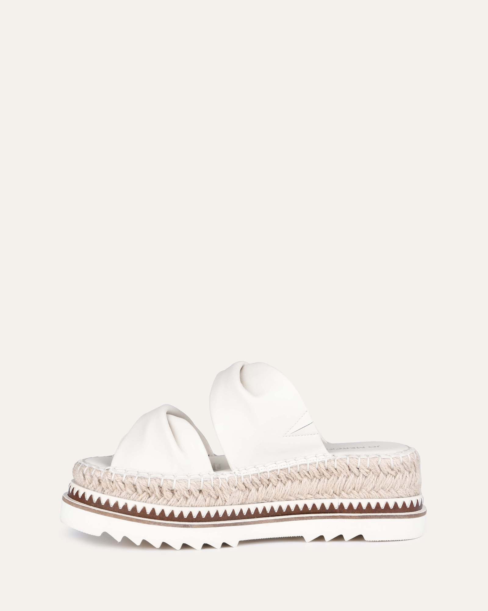 Elena Espadrille Slides - Off White Leather Comfortable Sandals for Women | Perfect for Beach, Pool, and Summer Outfits